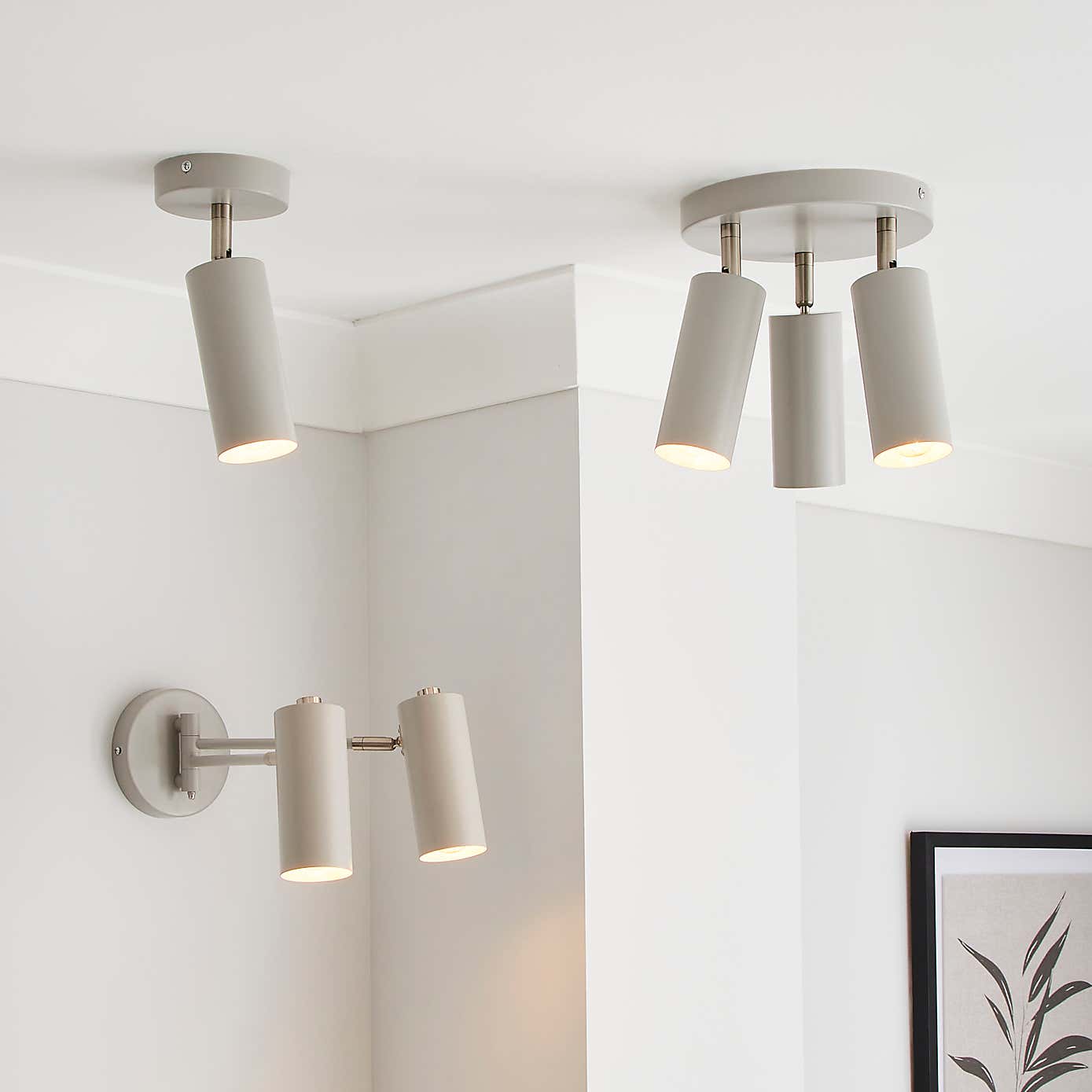 Leila 3 Light Semi Flush Ceiling Fitting