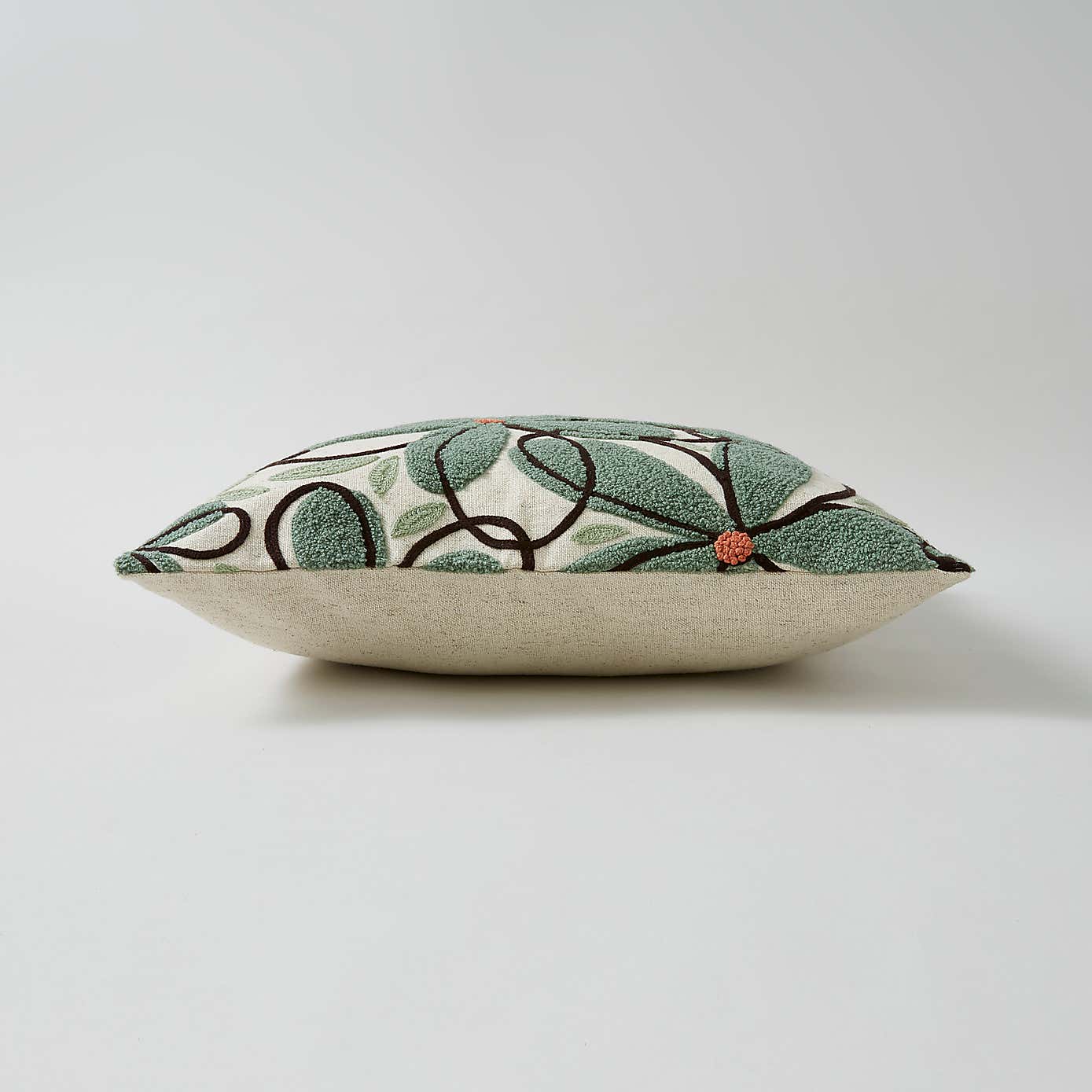 Crewel Work Floral Cushion