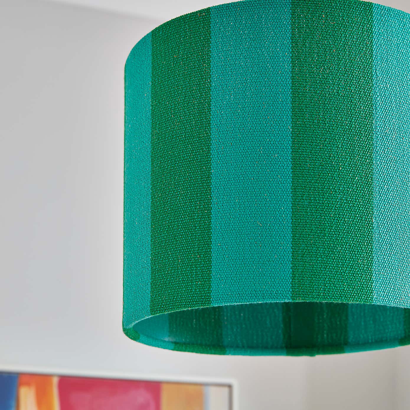 Beatrice Stripe Drum Lamp Shade