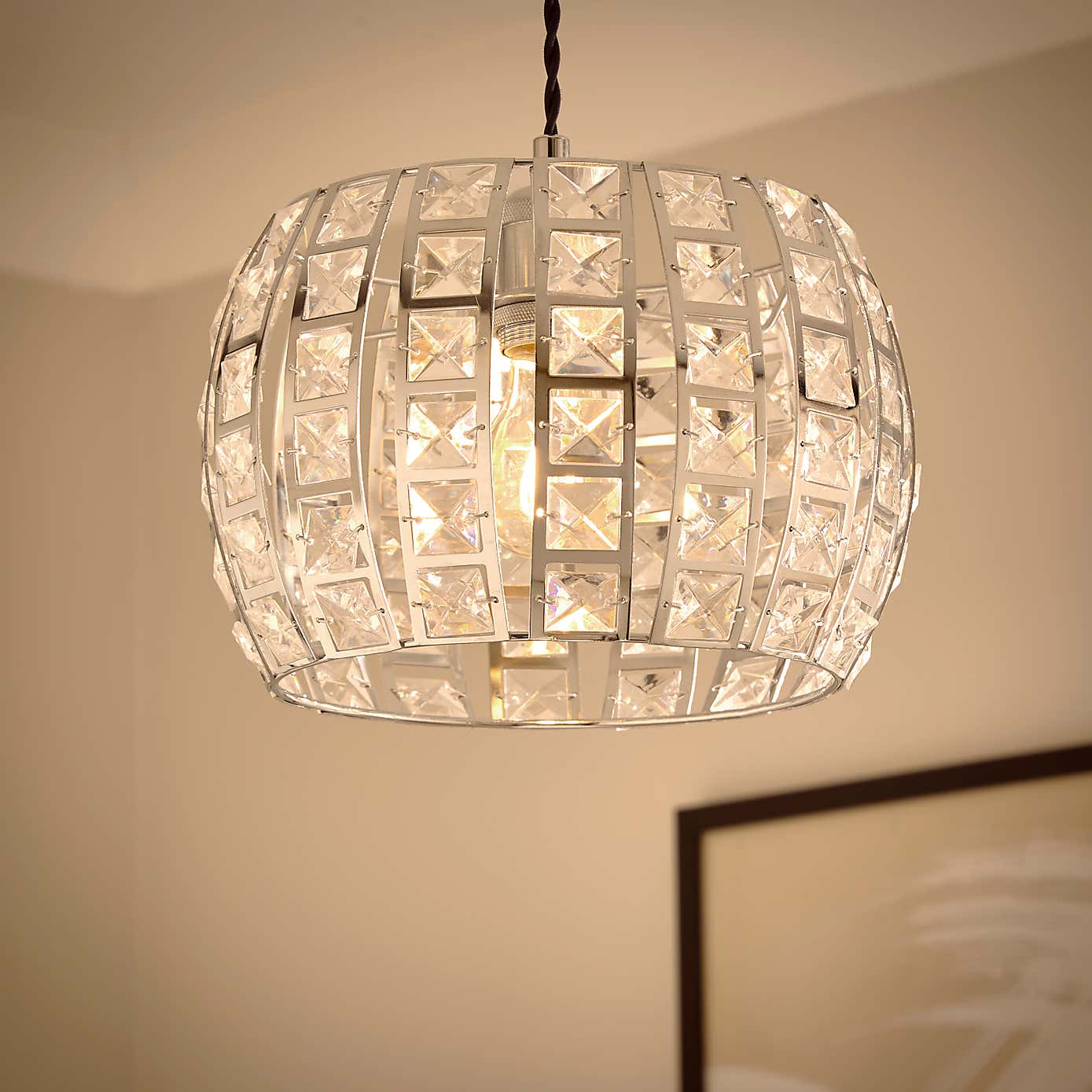 West End Chrome Easy Fit Pendant