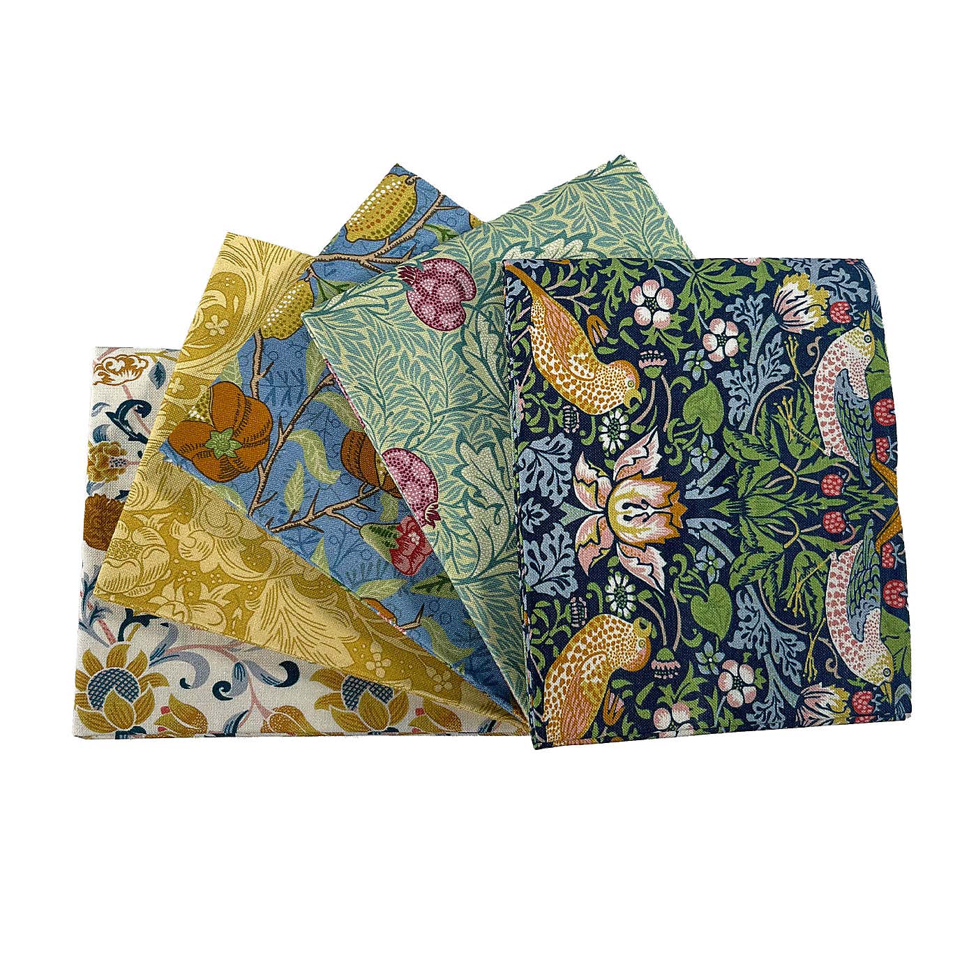 William Morris Set of 5 Cottage Views Fat Quarters