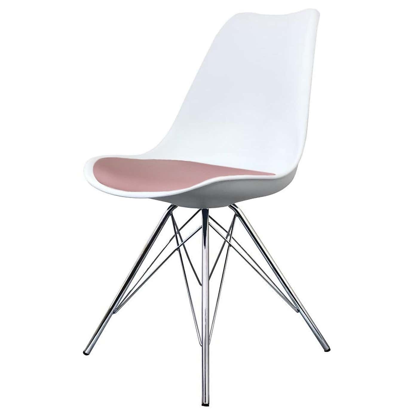 Fusion Living Soho White Plastic Dining Chair