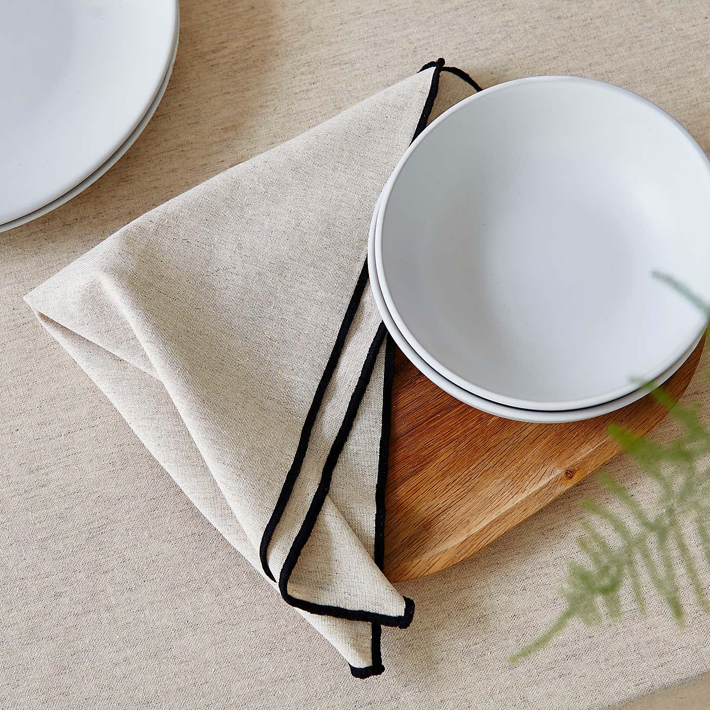 Set of 4 Contrast Stitch Napkins