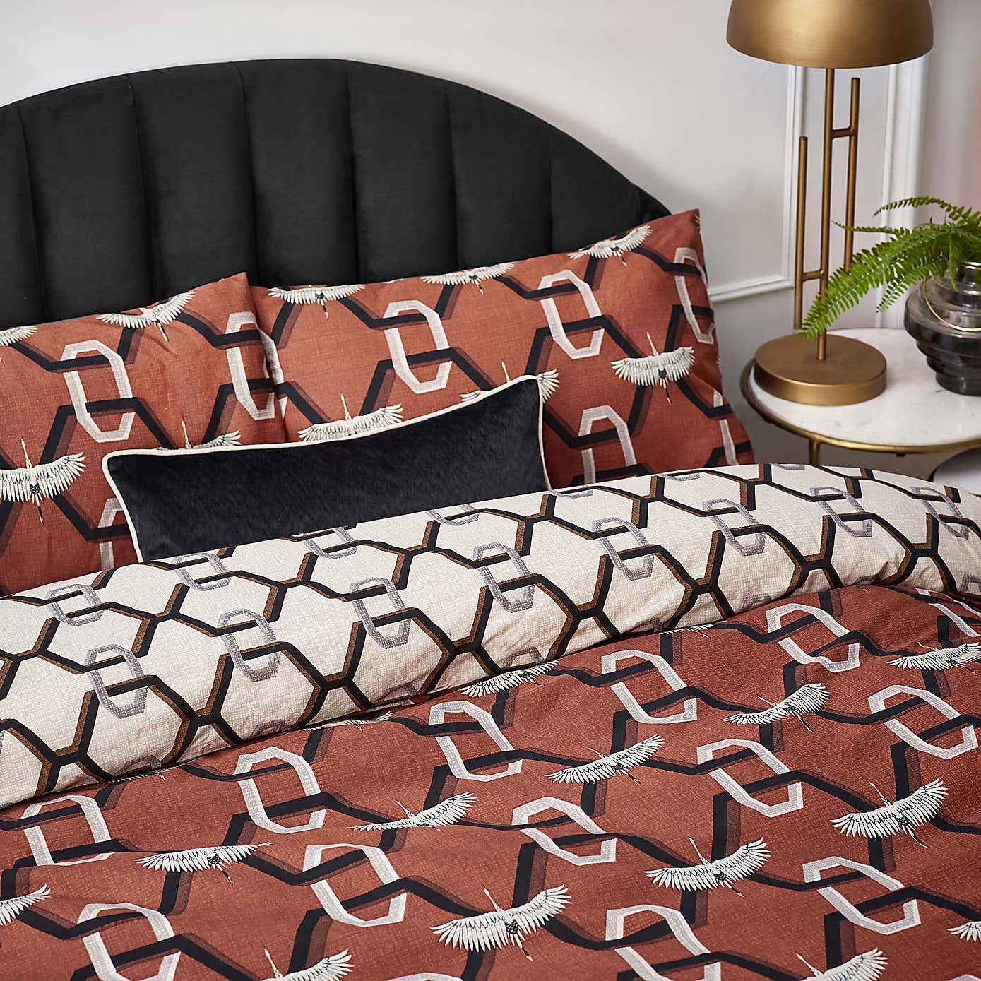 furn. Avalon Duvet Cover Set Brick