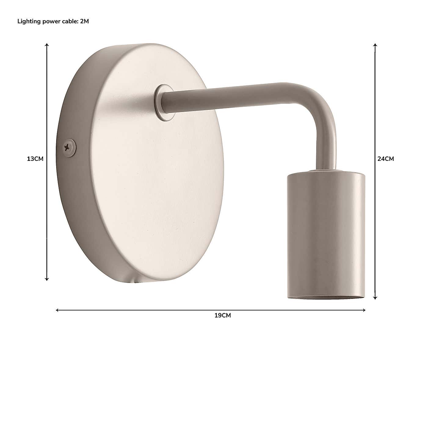 Grey Koppla Plug-in Wall Light