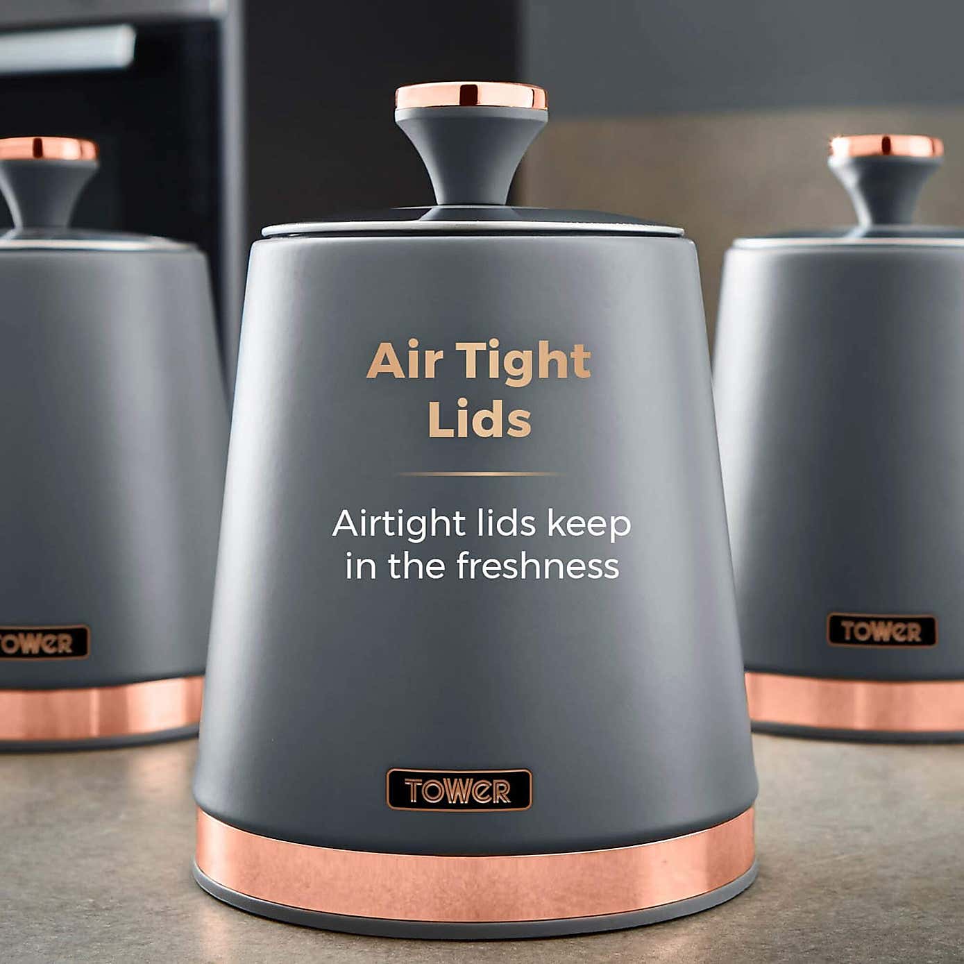 Tower Set of 3 Cavaletto Canisters