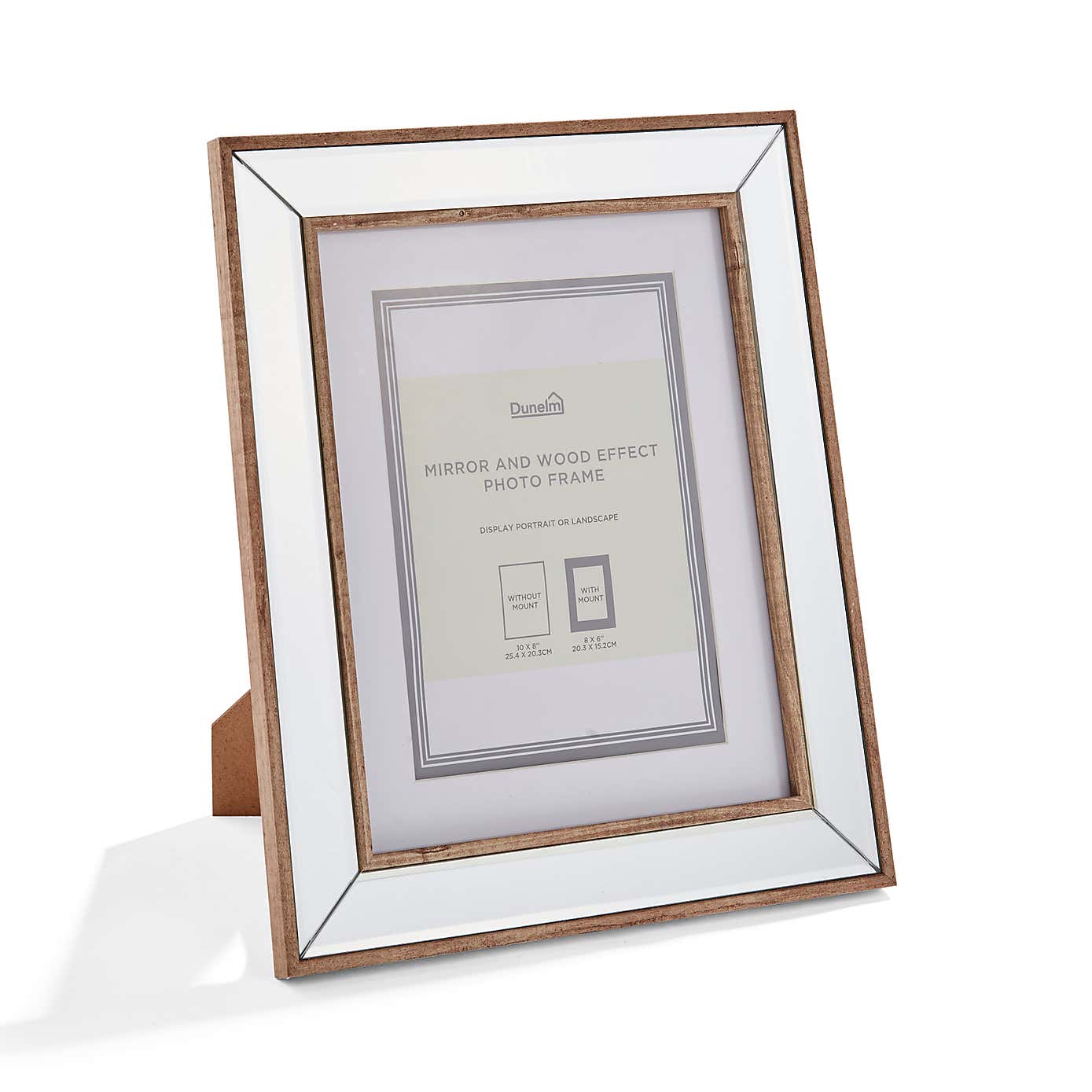 Mirror and Wood Effect Photo Frame
