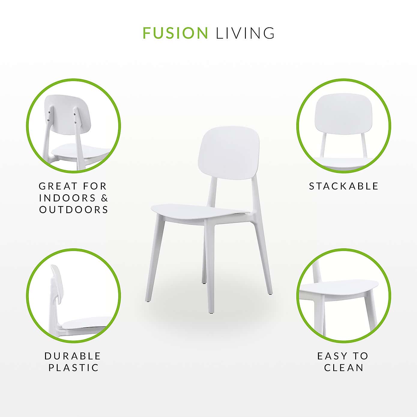 Fusion Living Oslo Plastic Dining Chair