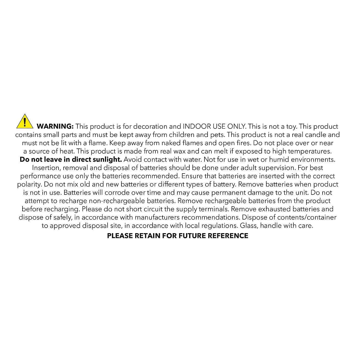 Set of 3 Amber Glass Domed LED Candles