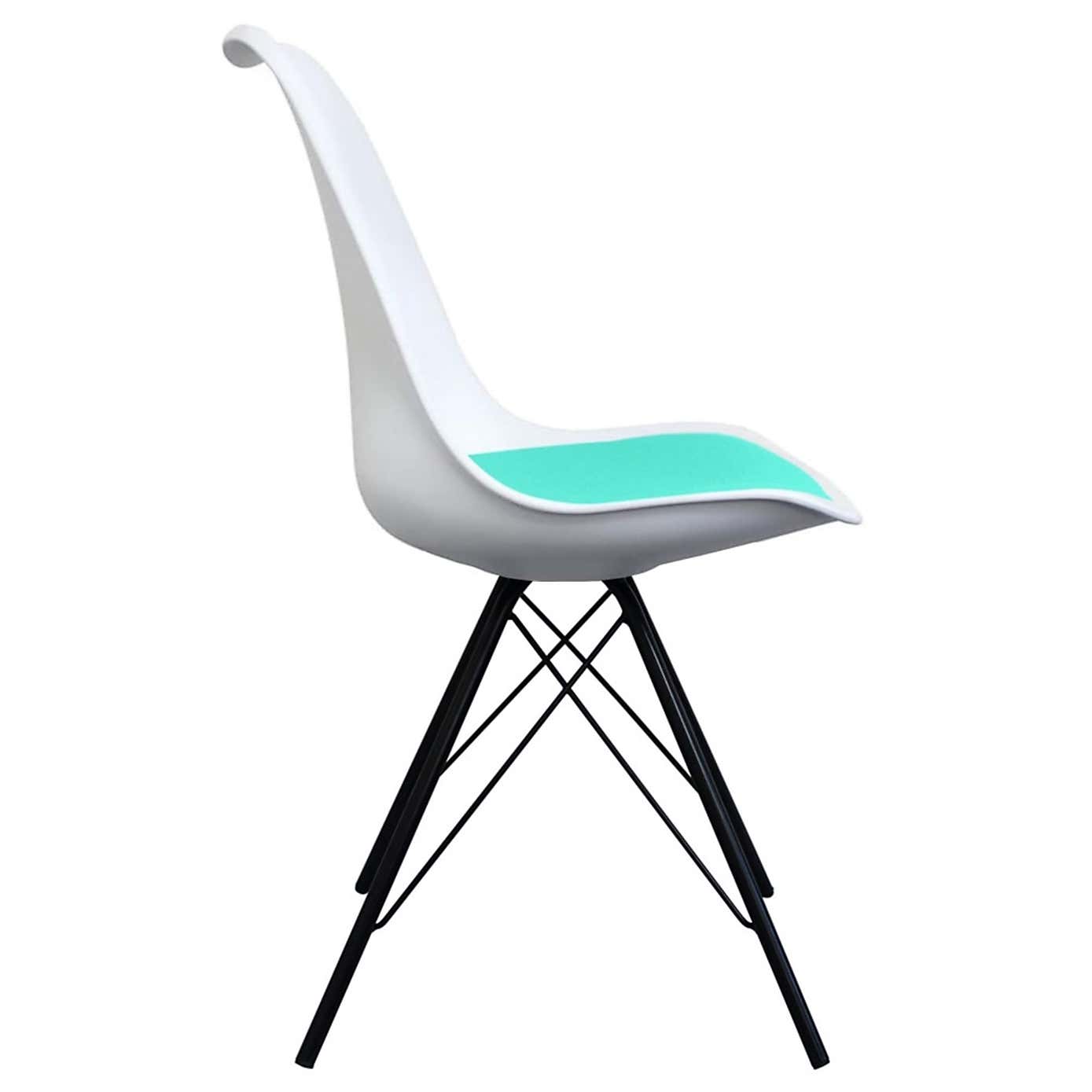 Fusion Living Soho White Plastic Dining Chair