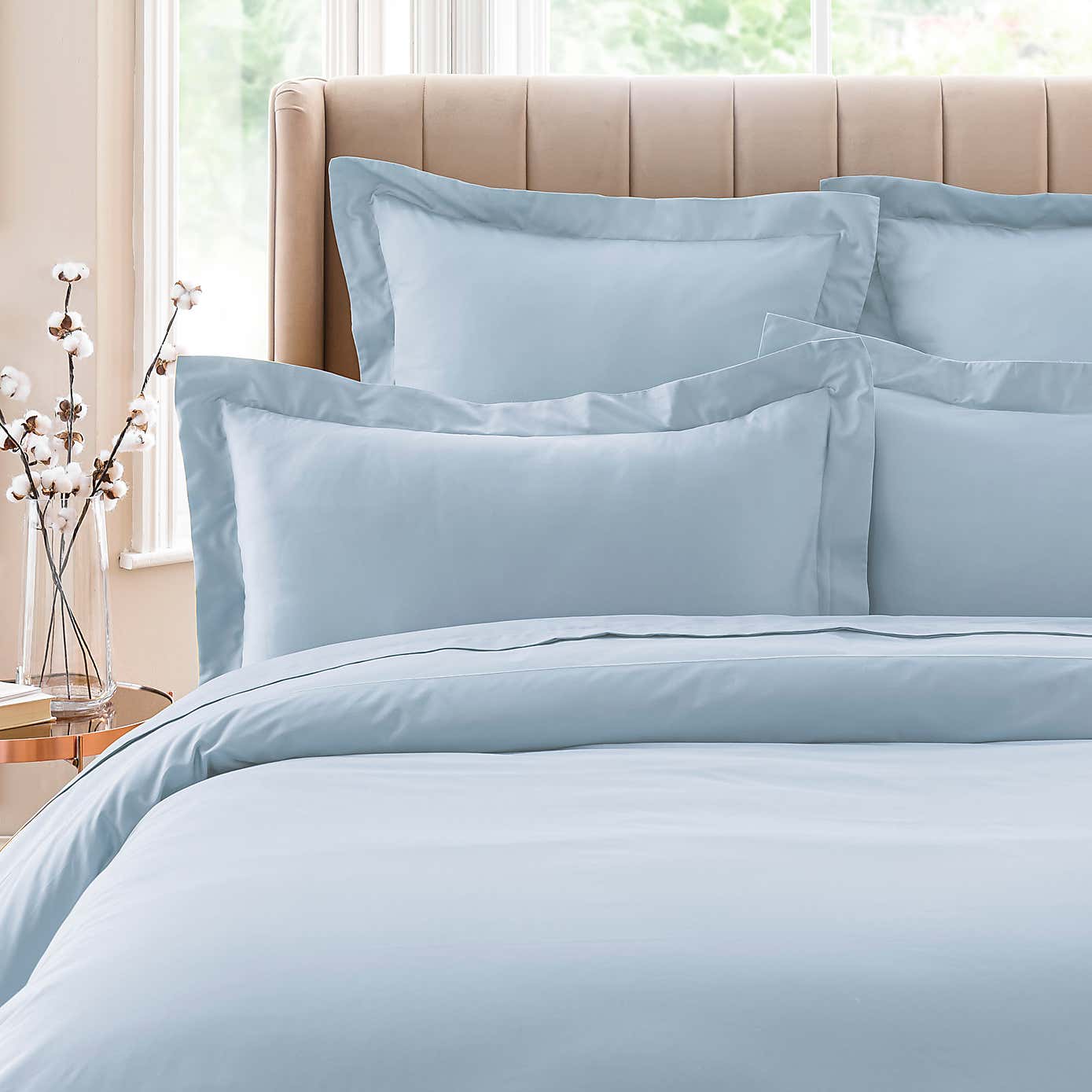 Dorma 300 Thread Count 100% Cotton Sateen Plain Oxford Pillowcase
