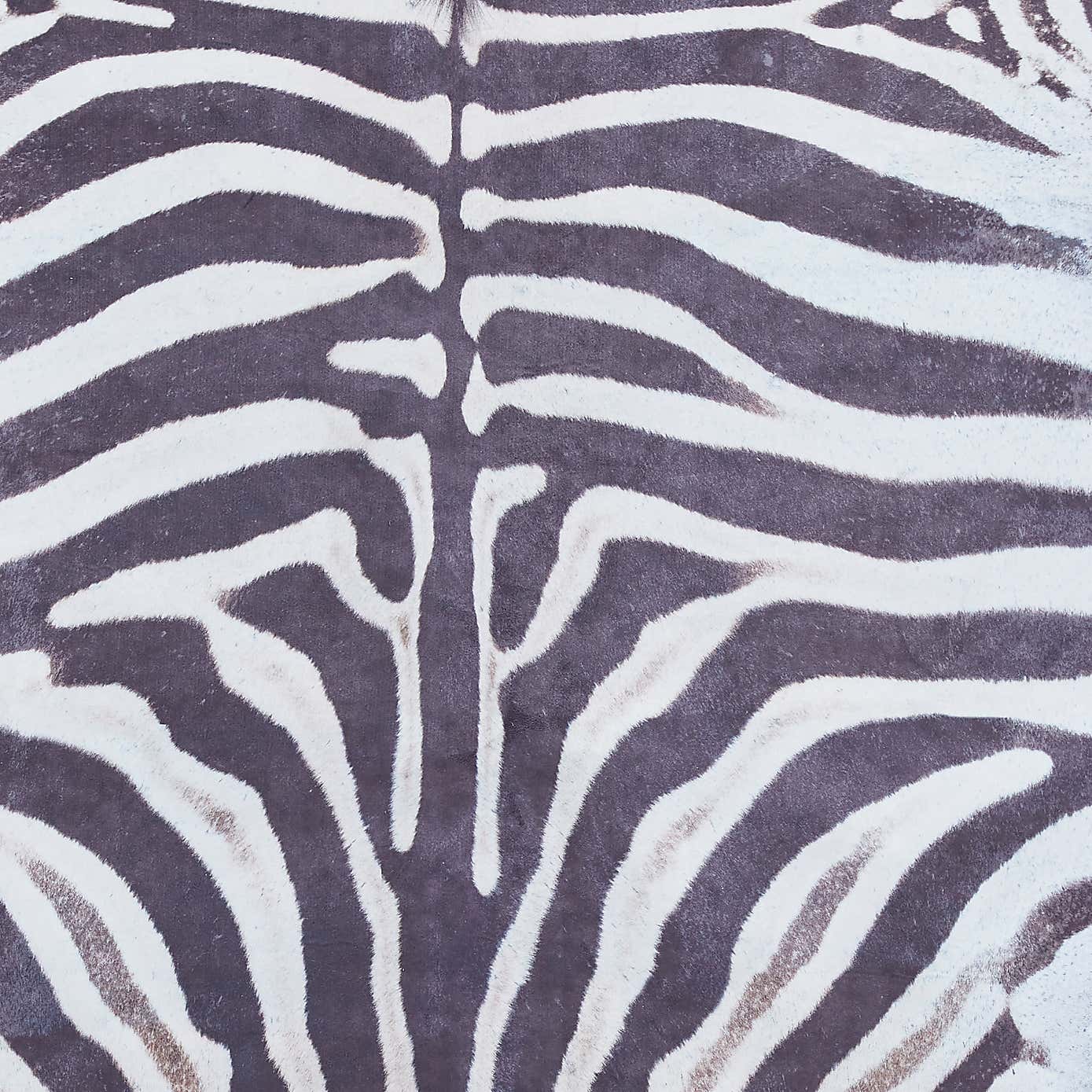 Faux Zebra Print Rug
