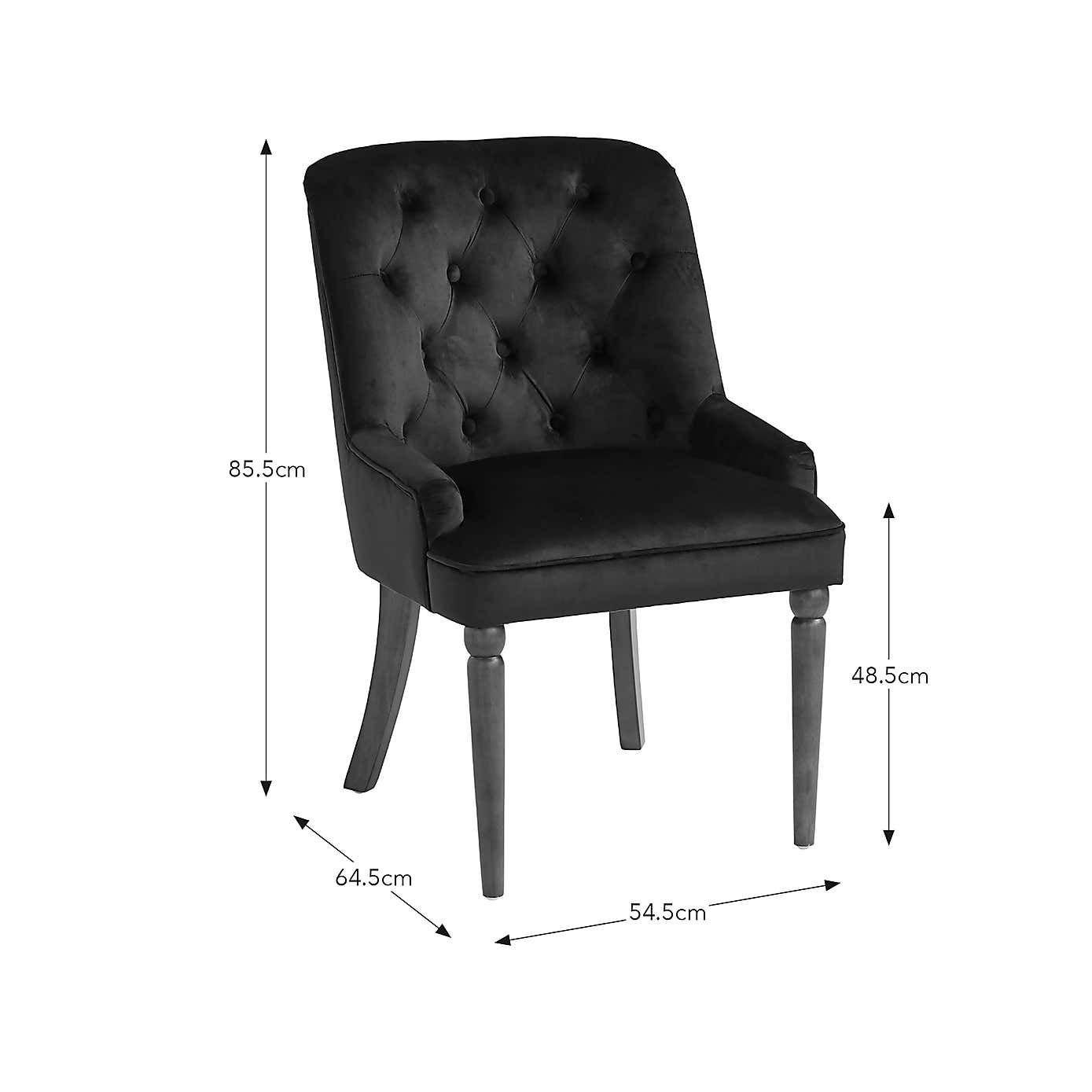 Beatrice Button Back Dining Chair, Velvet
