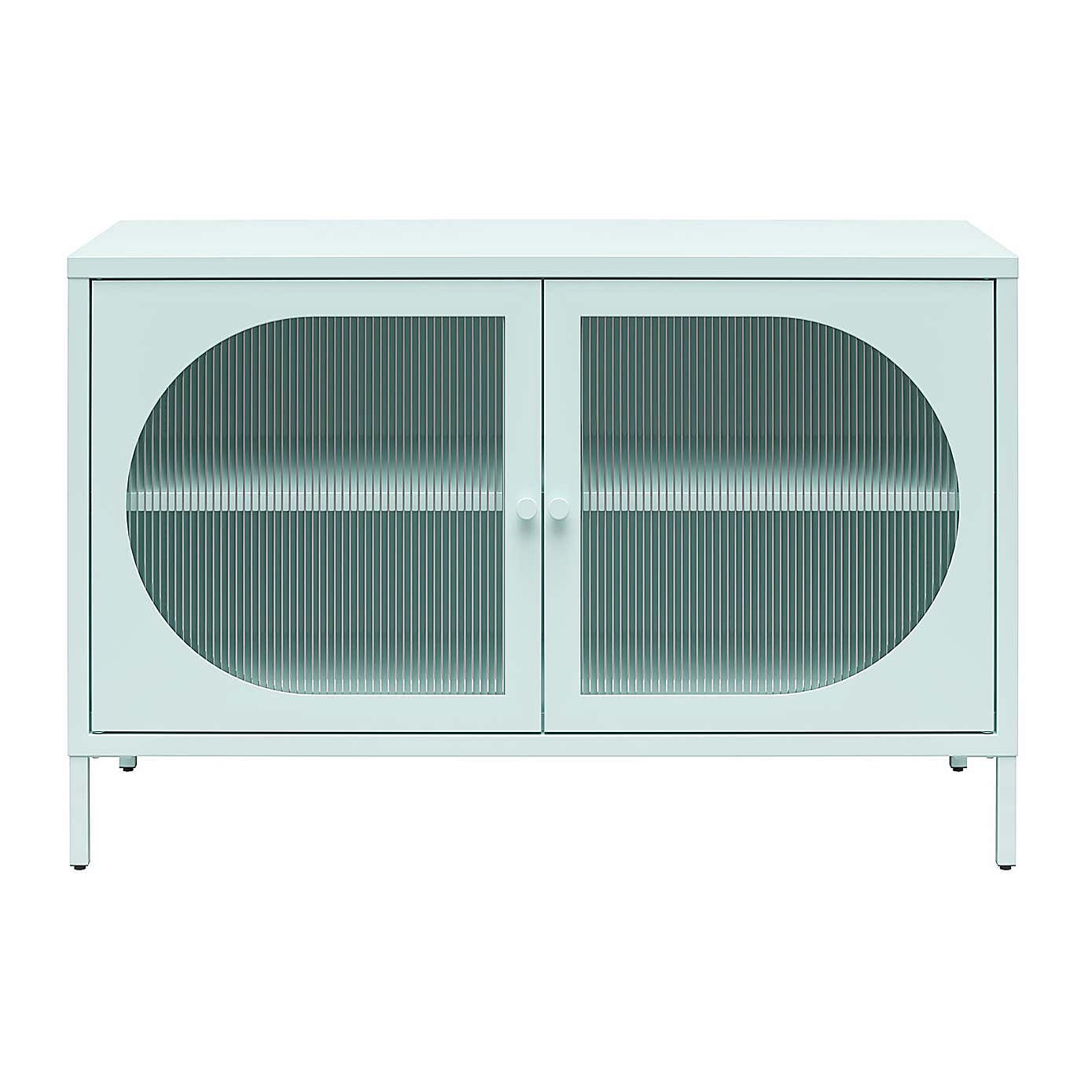 Luna Low Fluted Sideboard, Glass