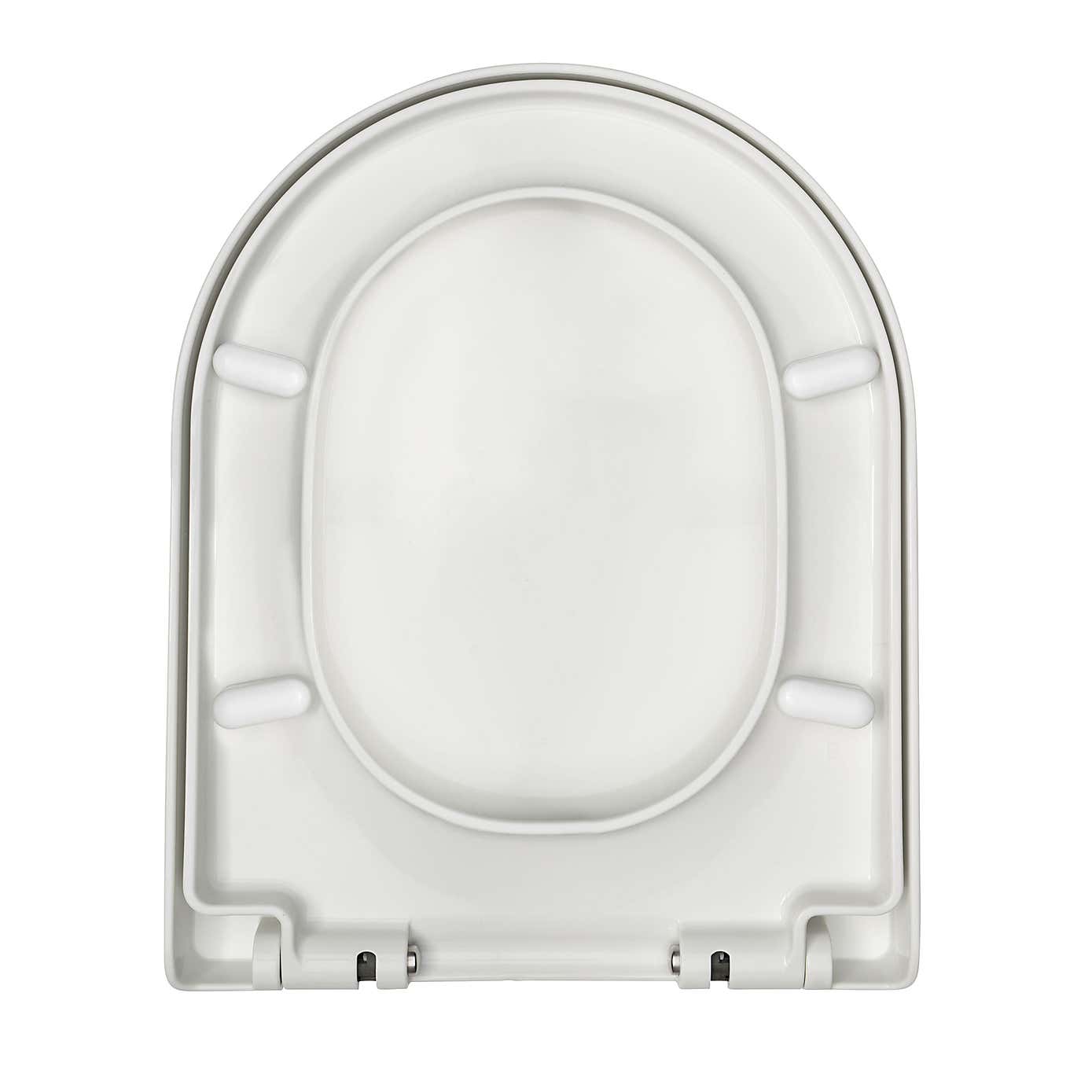 Thermoplast White D Shape Toilet Seat