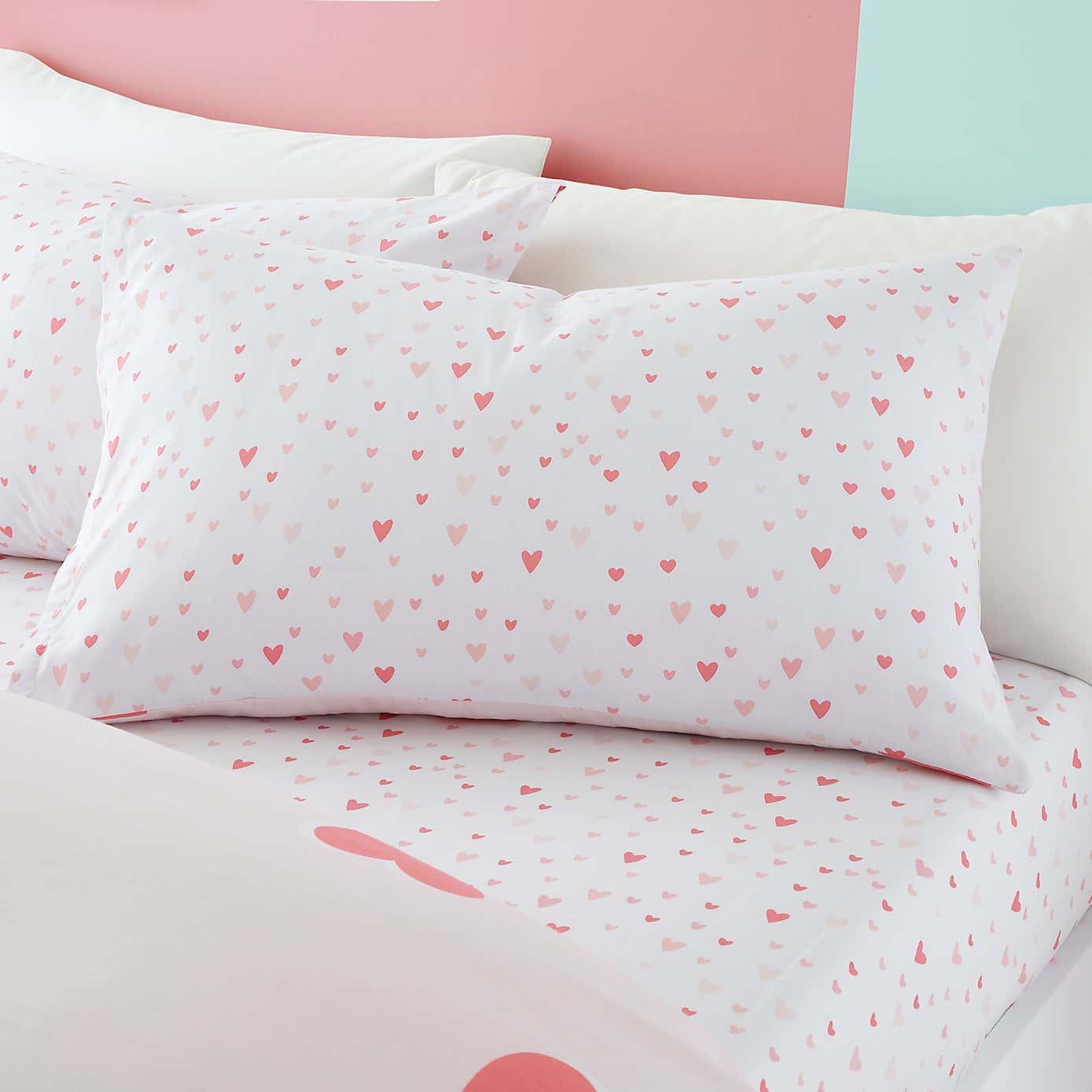 Love Hearts Duvet Cover and Pillowcase Set