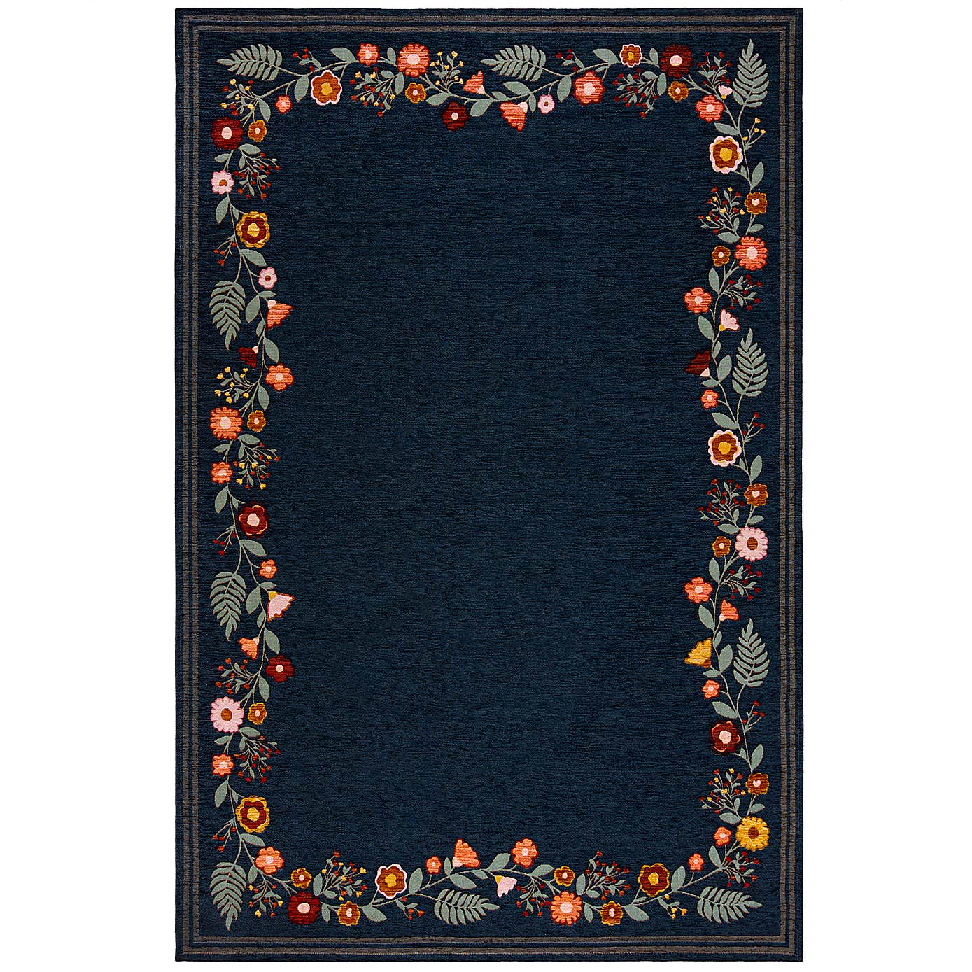 Camellia Floral Border Rug