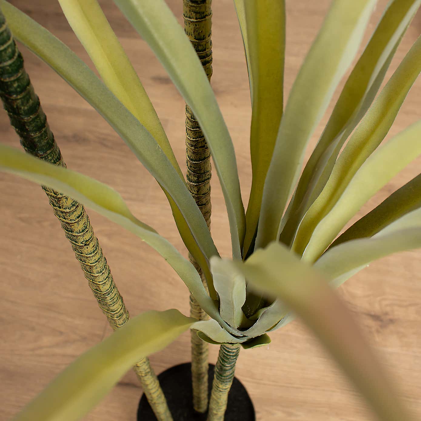 Artificial Yucca Tree in Black Plastic Plant Pot