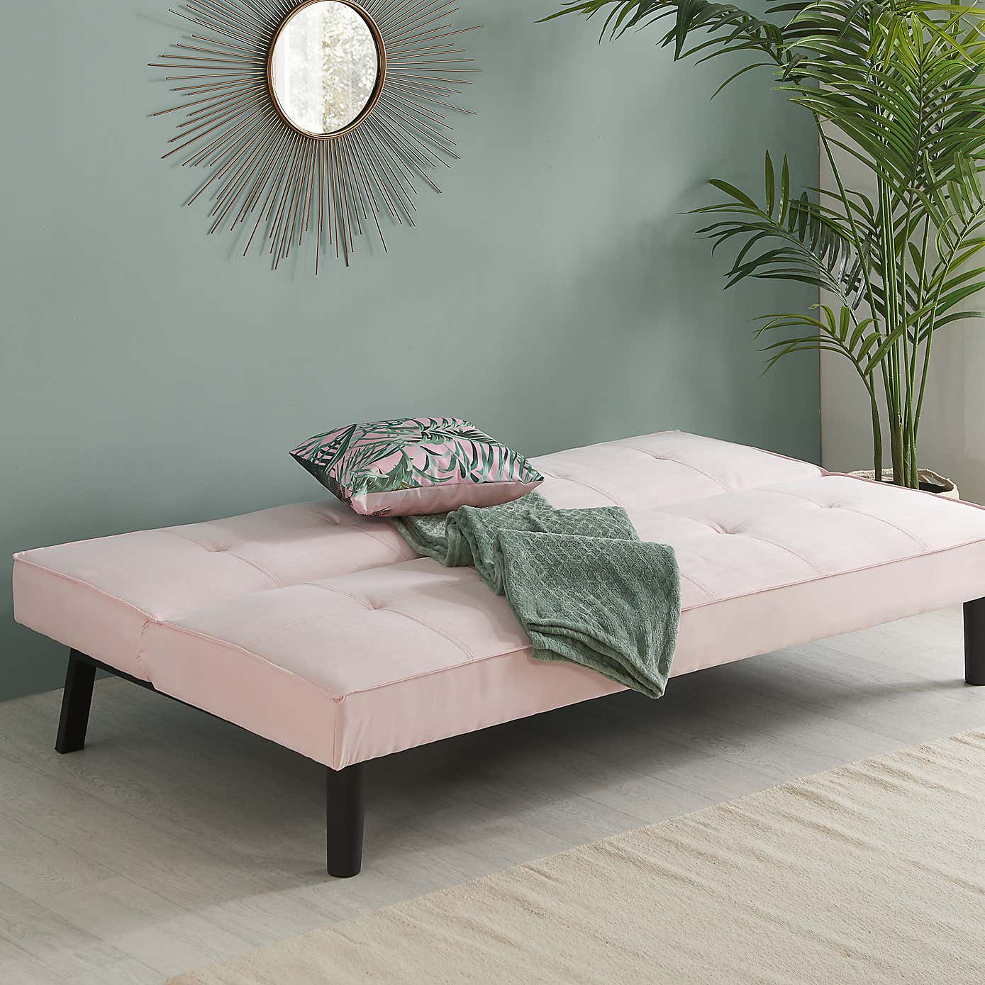 Aurora Velvet Double Sofa Bed