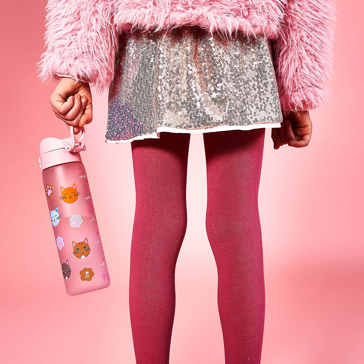 Ion8 Cat Leak Proof Slim Water Bottle, 500ml