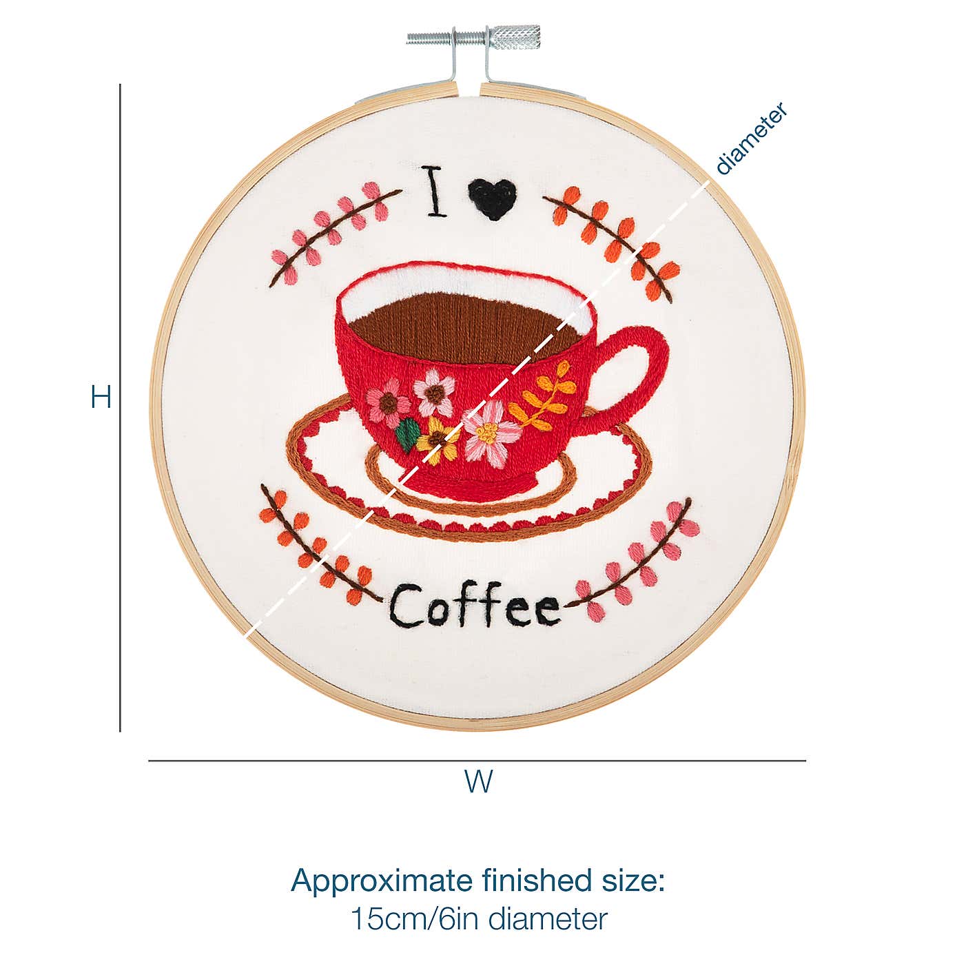 Embroidery Kit I Love Coffee