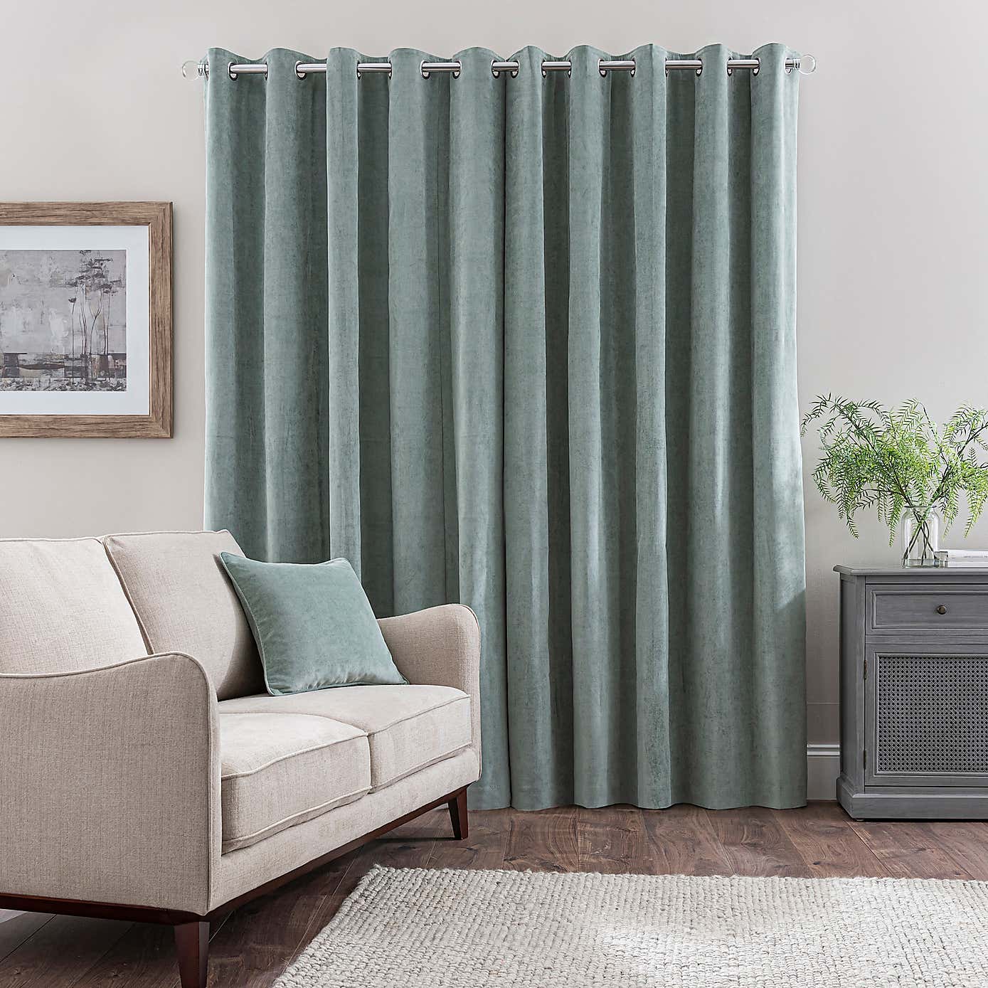 Margot Matt Velour Eyelet Curtains