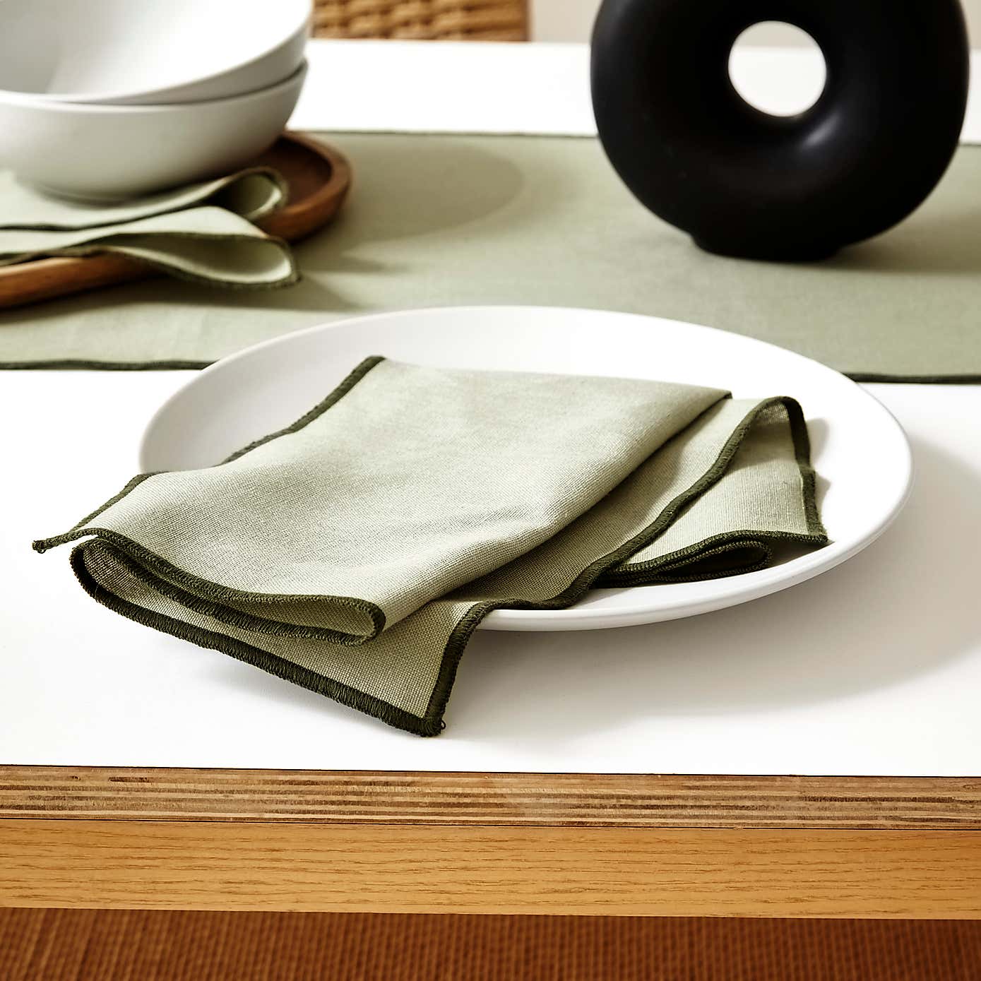 Set of 4 Contrast Stitch Napkins