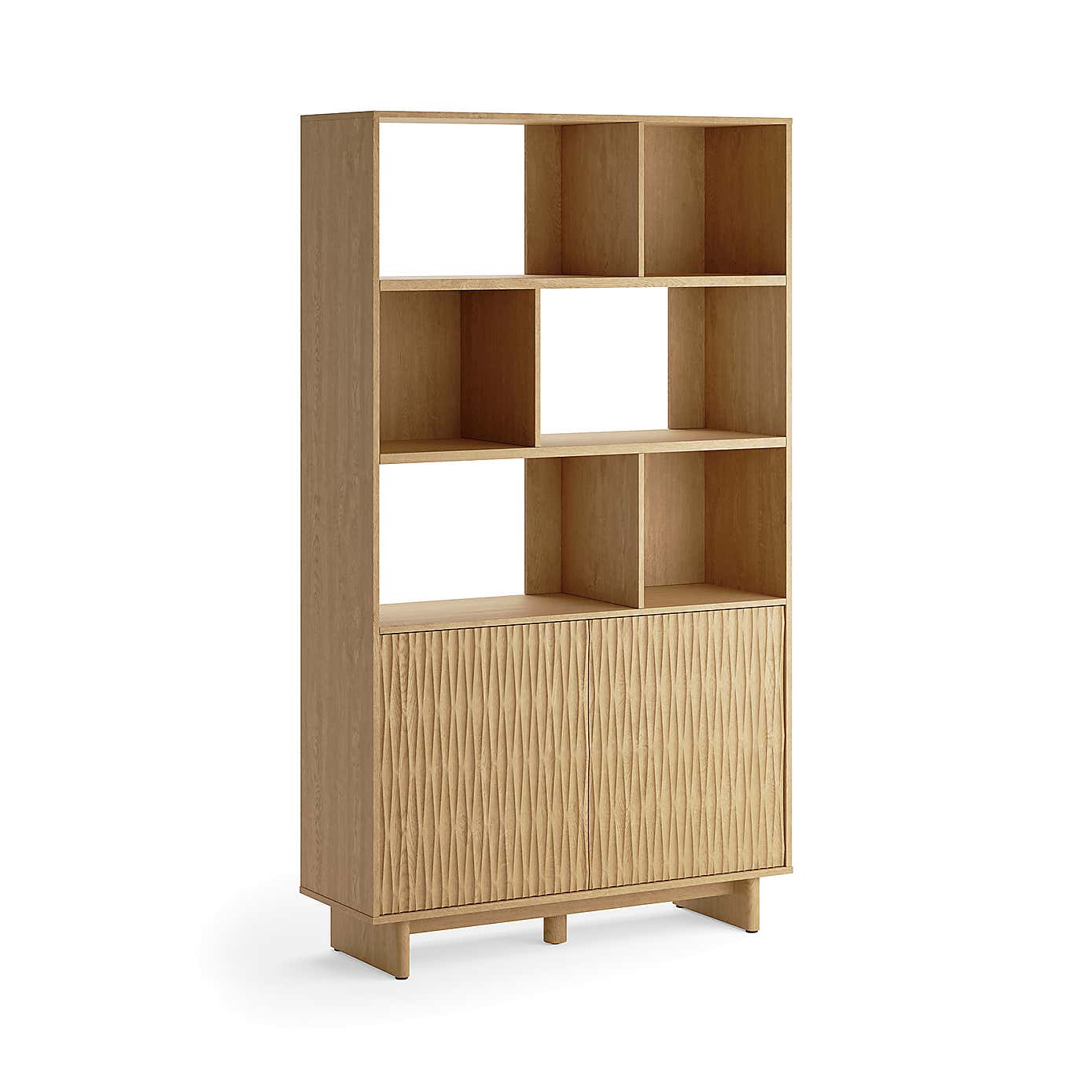 Inga Tall Bookcase, Oak Effect