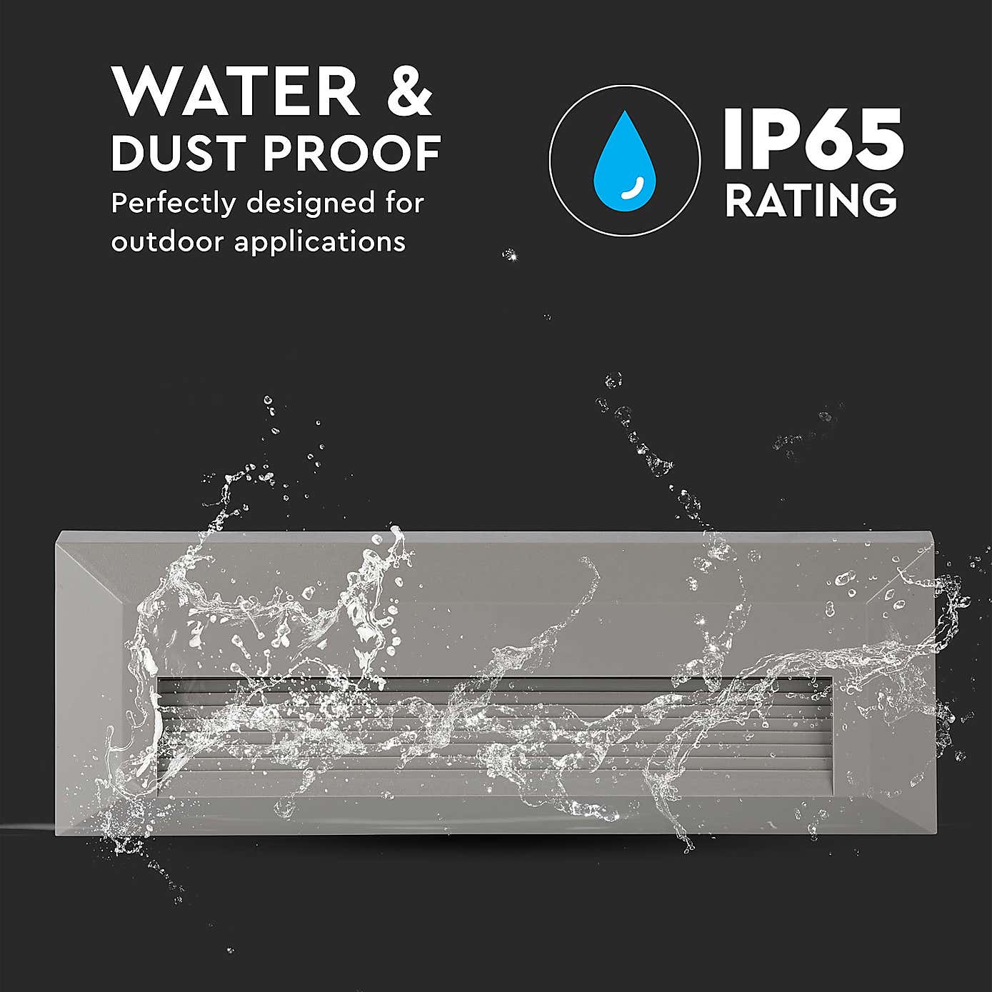 Set of 4 V-TAC 3W Indoor Outdoor Rectangular Step Lights