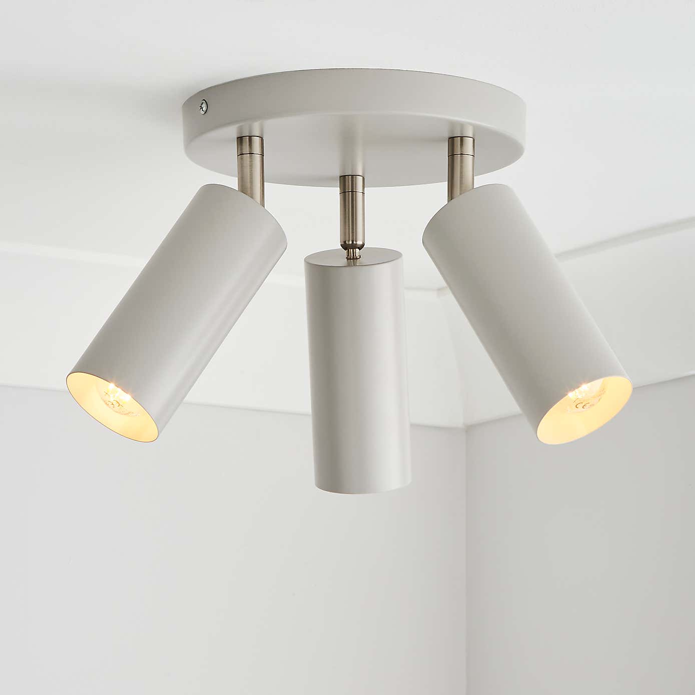 Leila 3 Light Semi Flush Ceiling Fitting