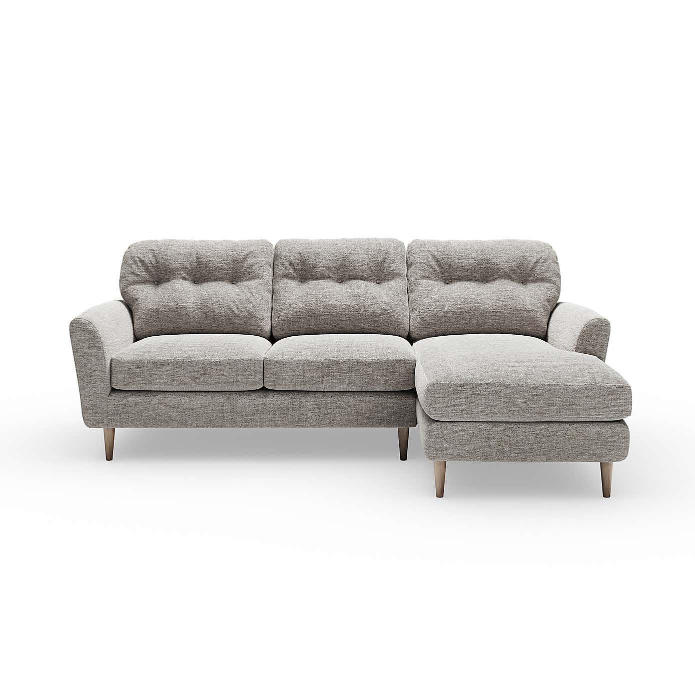 Sven Tonal Weave Large Corner Chaise Sofa
