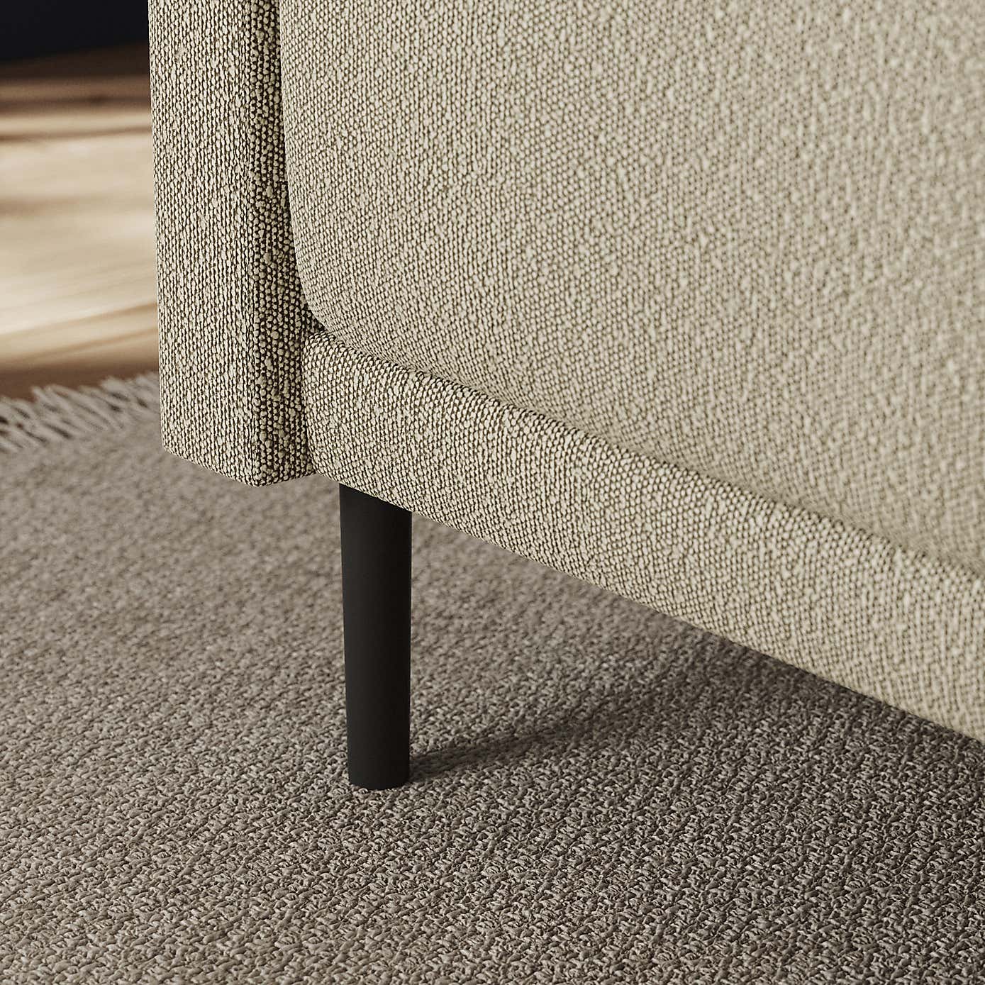 Mae Corner Dining Bench, Boucle