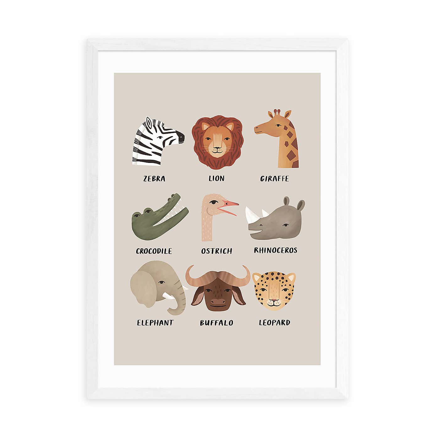East End Prints Animal Safari In Stone Print by Kid of the Village