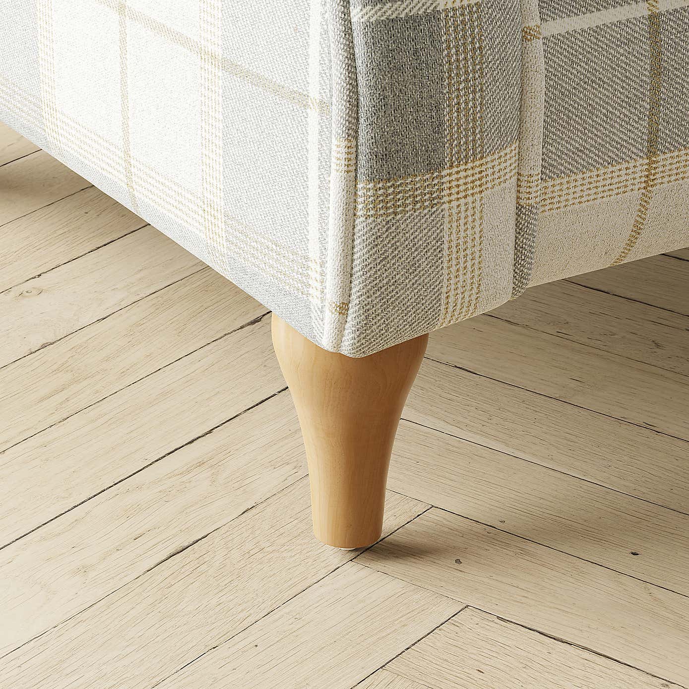 Oswald Padded Pushback Check Armchair