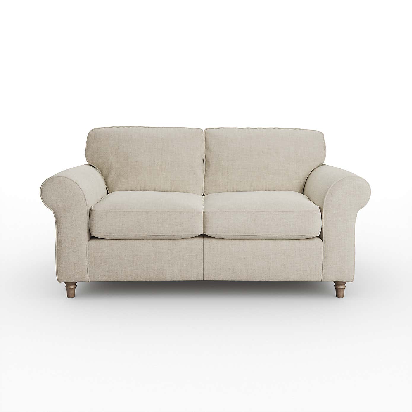 Flori 2 Seater Sofa, Tonal Plush Chenille