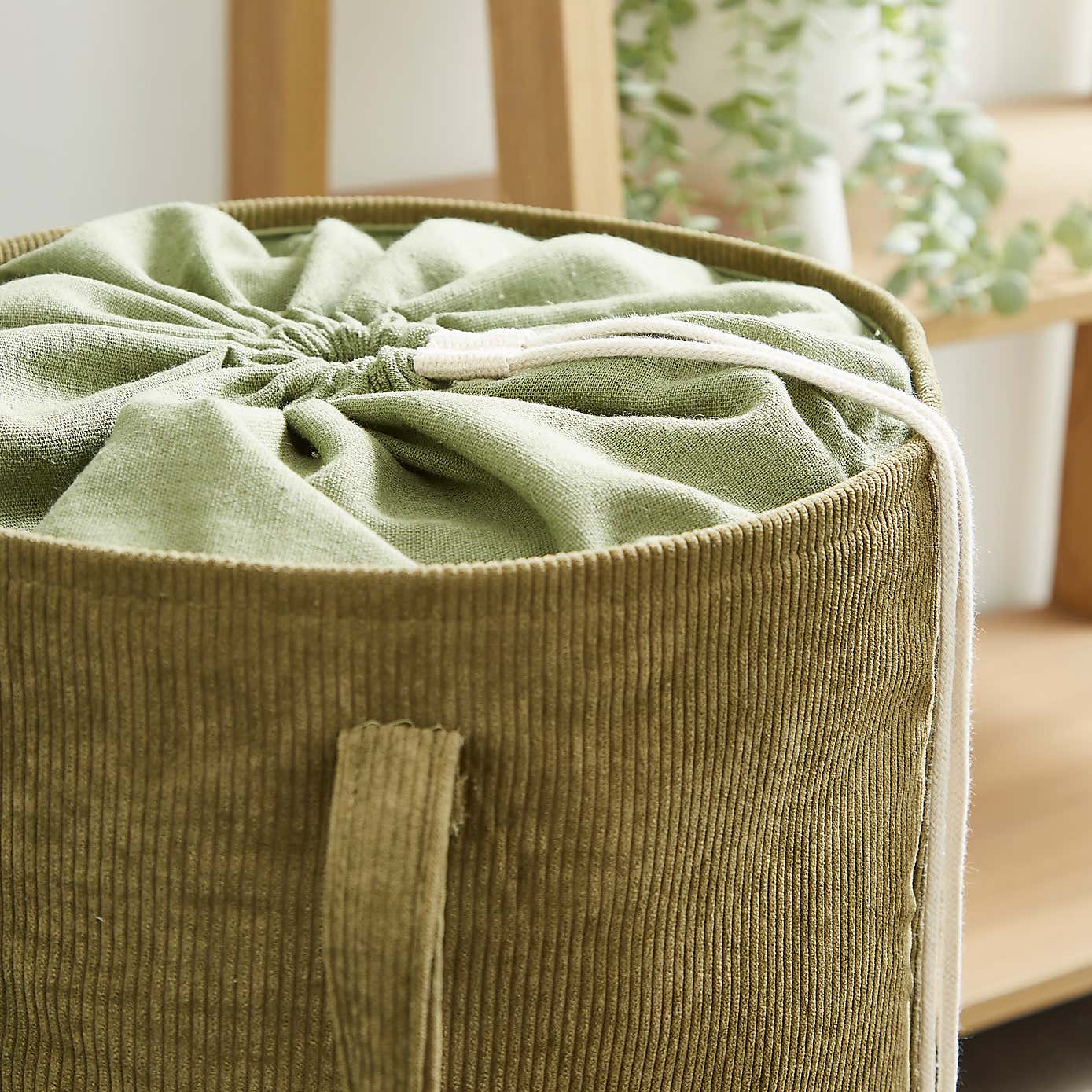 Corduroy 60L Fabric Laundry Bag