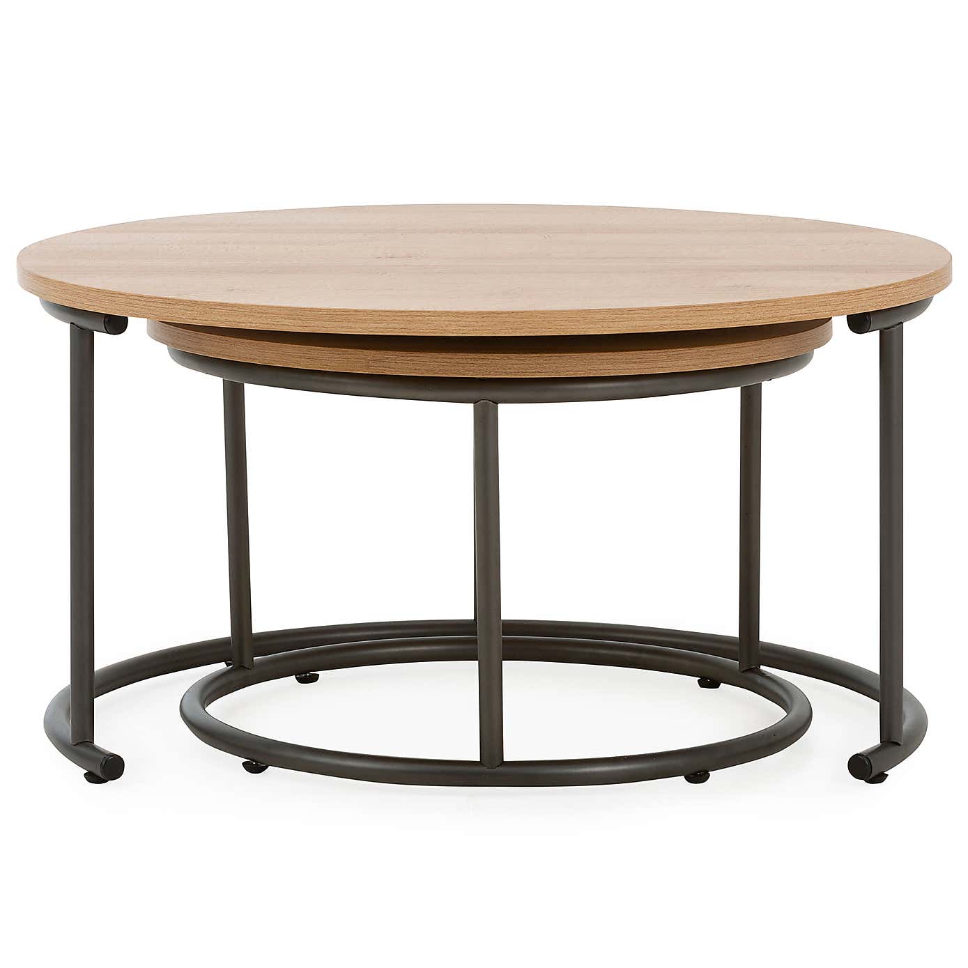 Fulton Oak Effect Set of 2 Coffee Tables
