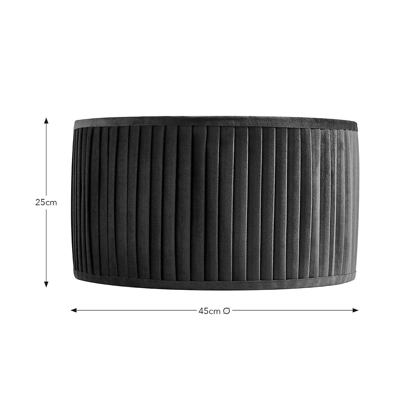 Sawyer Pleated Velvet Drum Lamp Shade