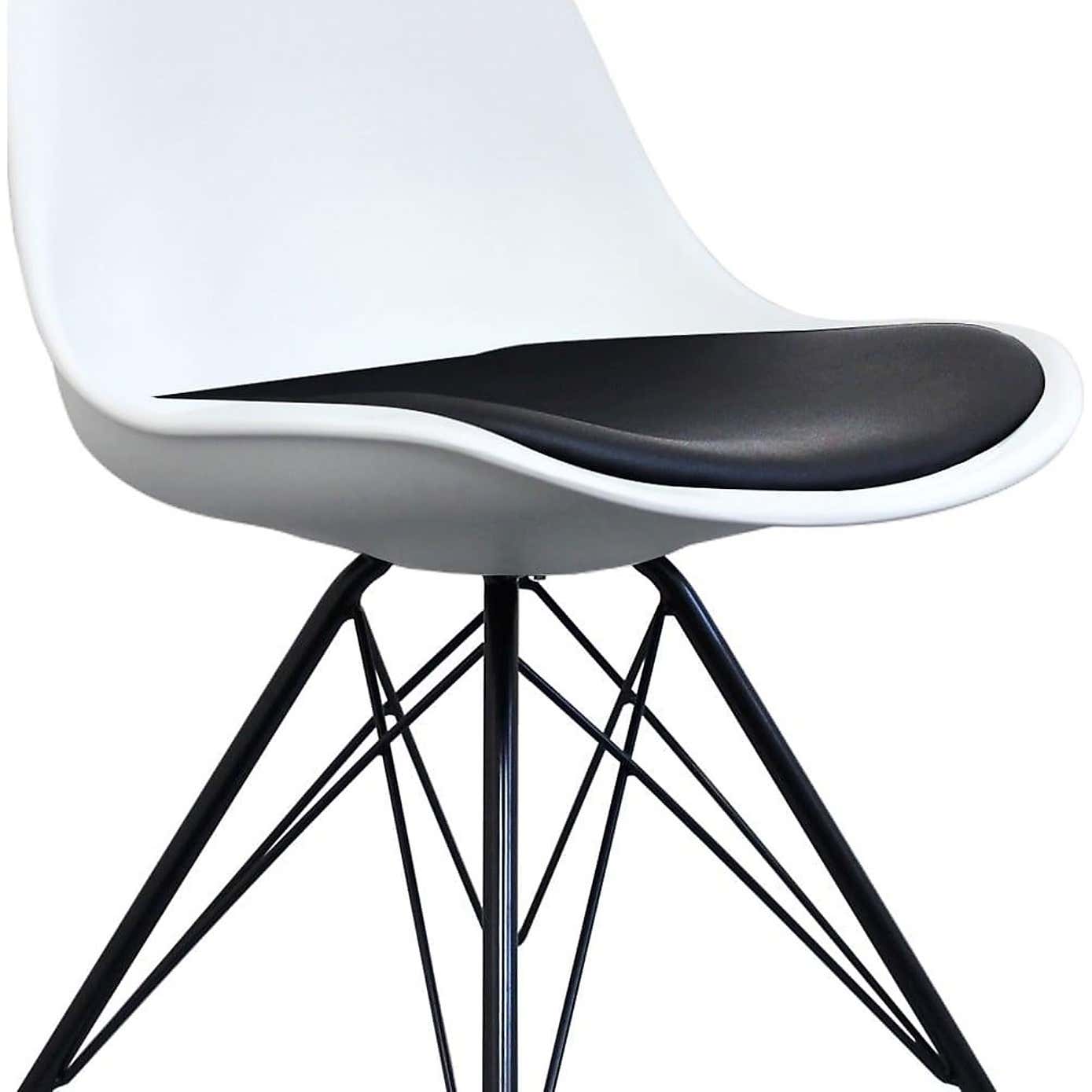 Fusion Living Soho White Plastic Dining Chair