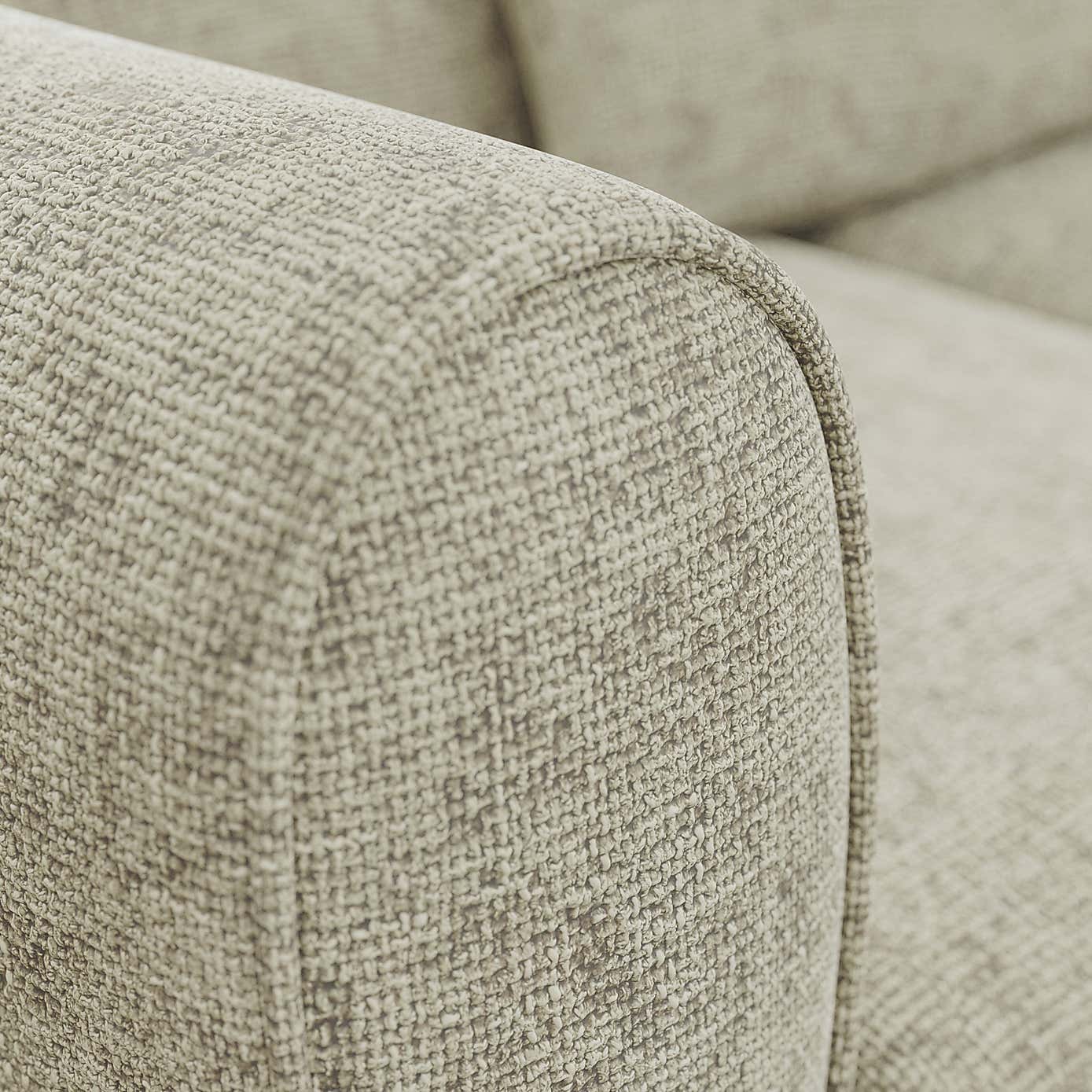 Blake Curved Arm Chunky Chenille Corner Chaise Sofa