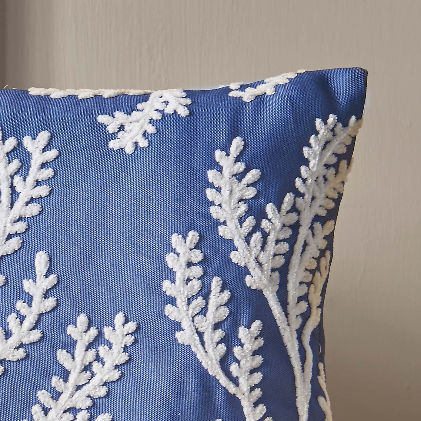 Catherine Lansfield Coral Leaf Cushion
