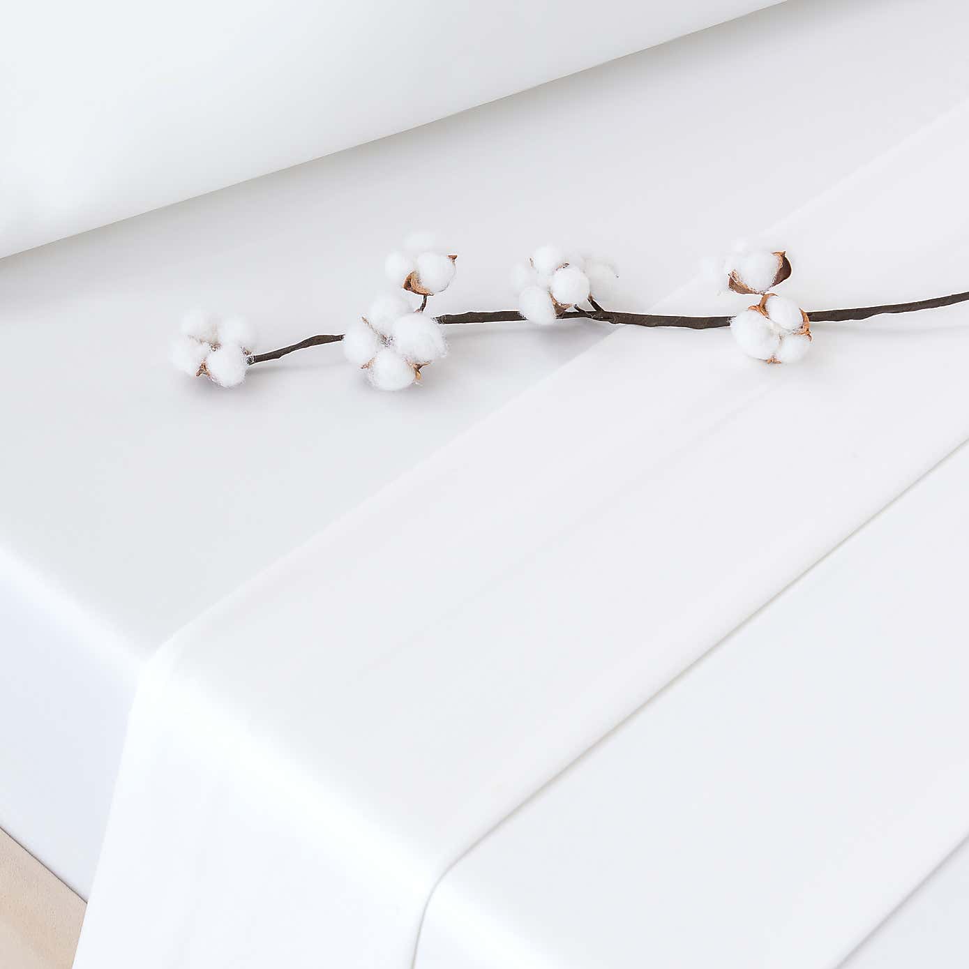 Dorma 300 Thread Count 100% Cotton Sateen Plain Flat Sheet