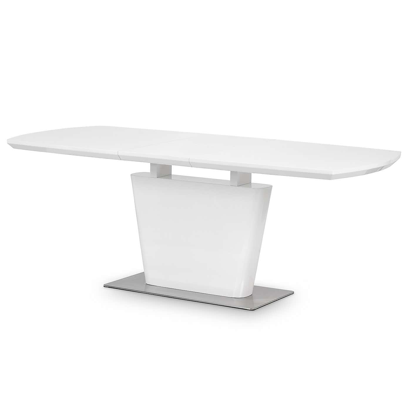 Como High Gloss Extendable Dining Table Grey