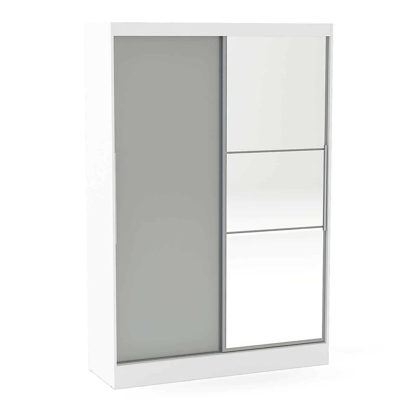 Lynx Grey Double Sliding Wardrobe