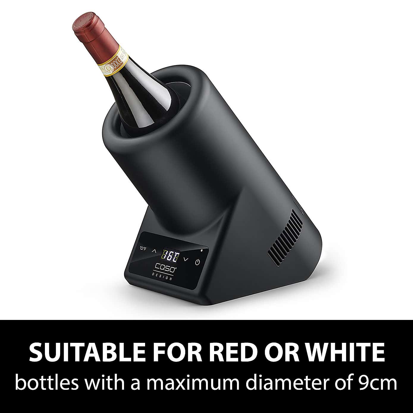 Caso Tabletop Wine Cooler, Black