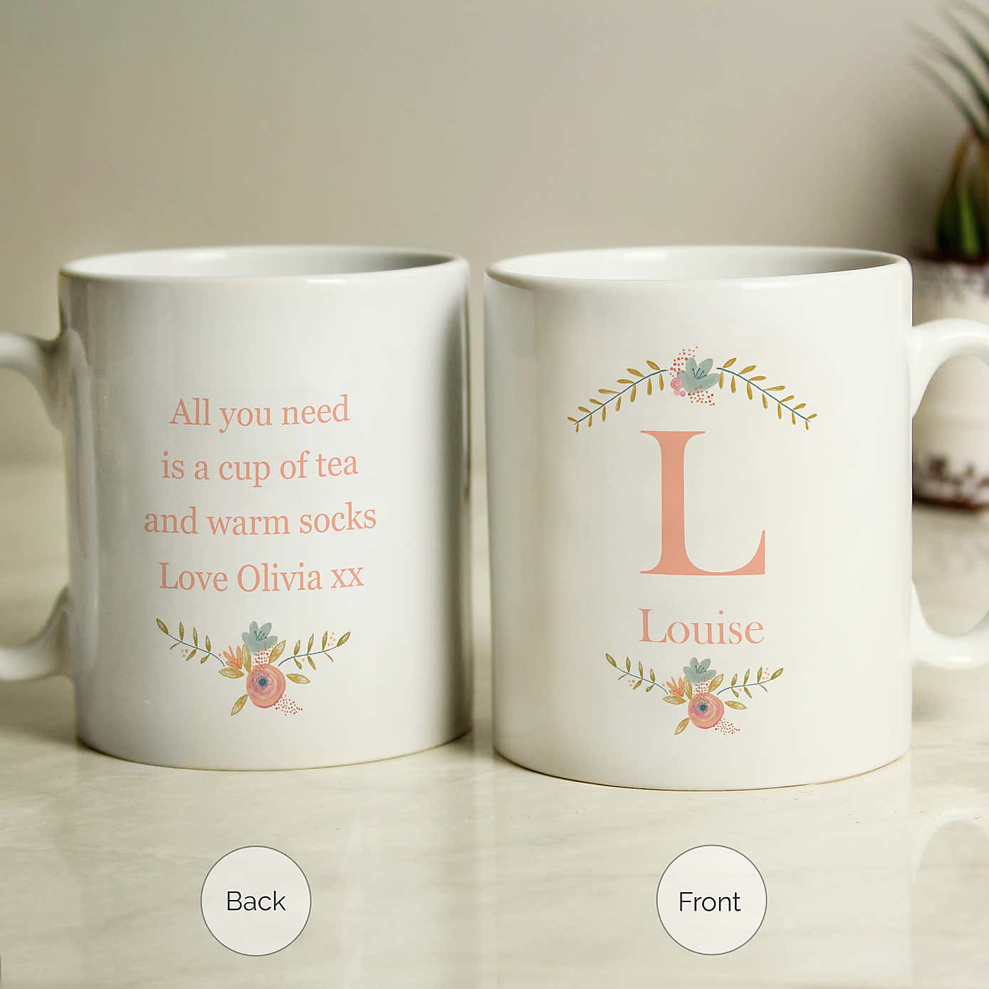 Personalised Floral Bouquet Mug