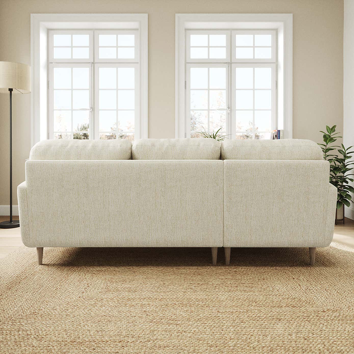 Sven Chunky Chenille Large Corner Chaise Sofa