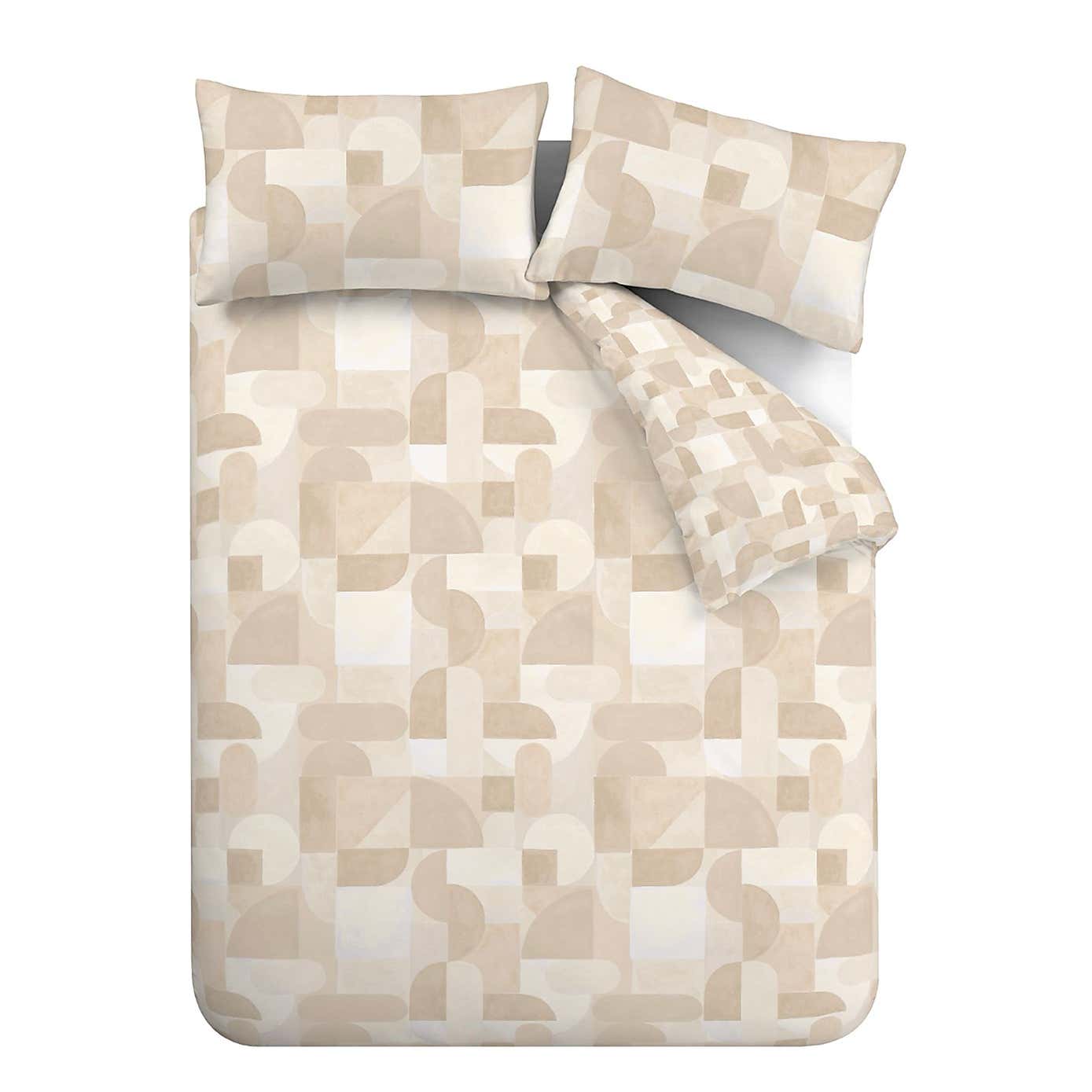 Catherine Lansfield Sloane Geo Reversible Duvet Cover & Pillowcase Set