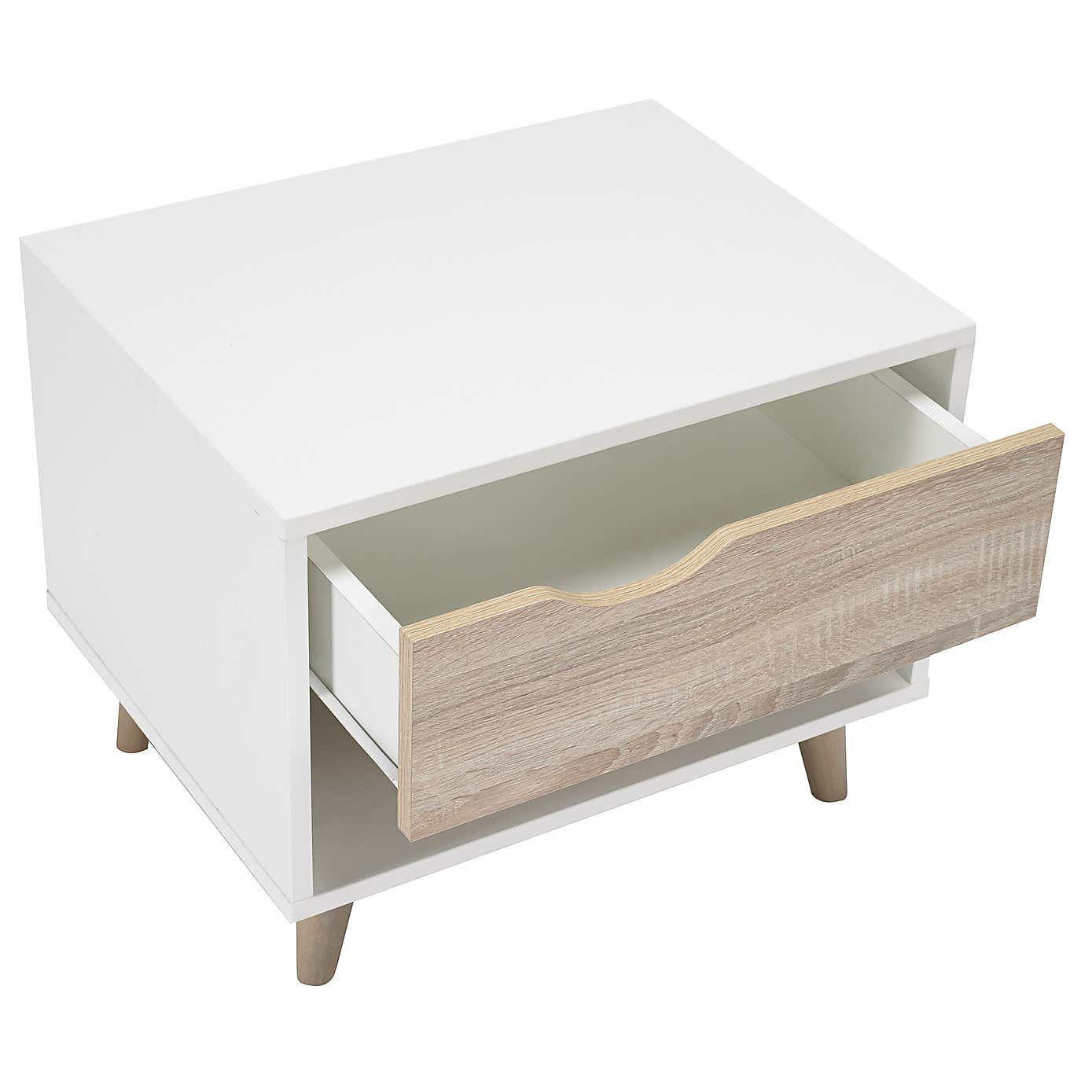 Stockholm 1 Drawer Bedside Cabinet