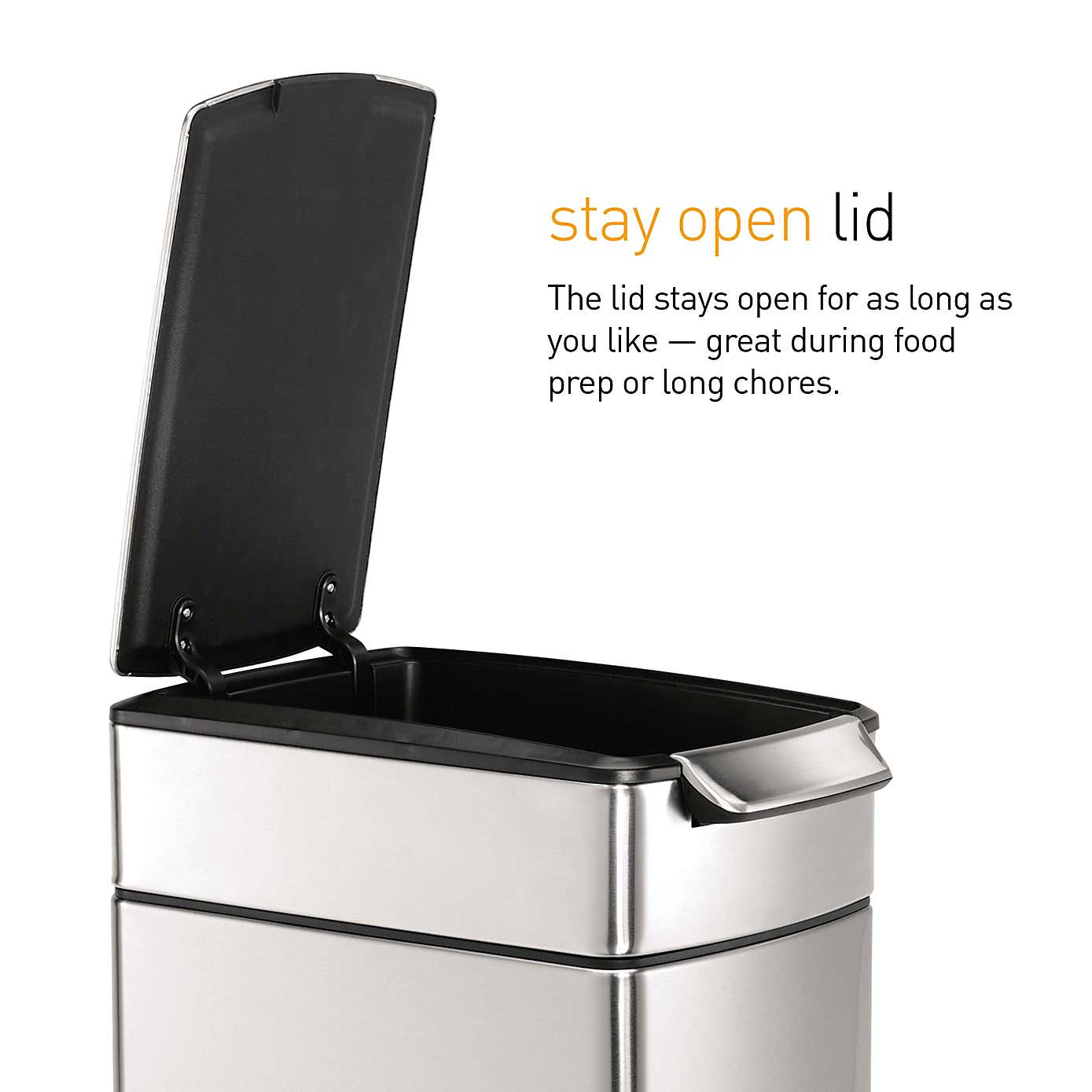 Simple Human 40 Litre Slim touch Stainless Steel Bin